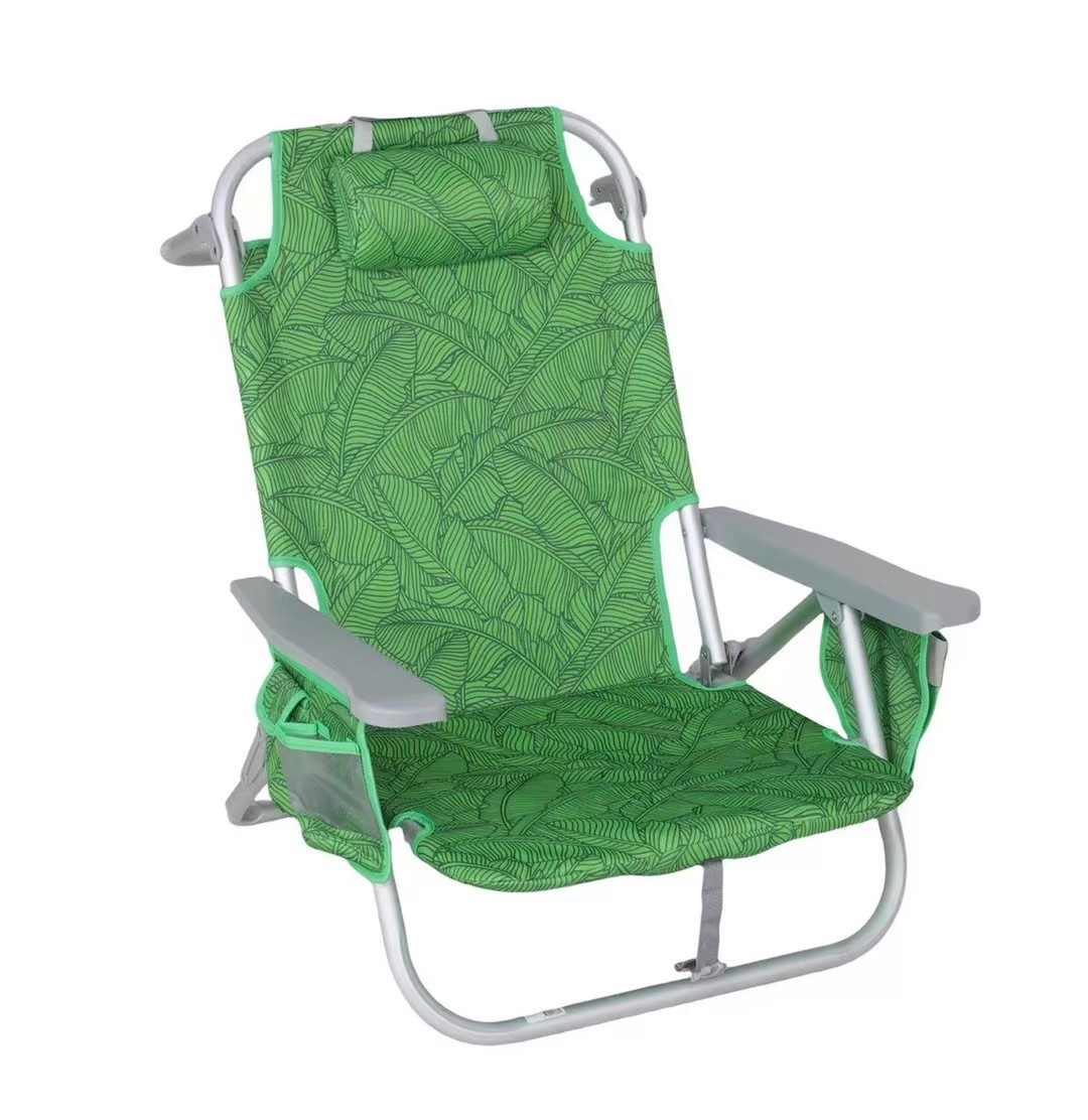 户外铝合金沙滩椅背包式折叠椅调档保温包扶手椅露营休闲躺椅详情图6