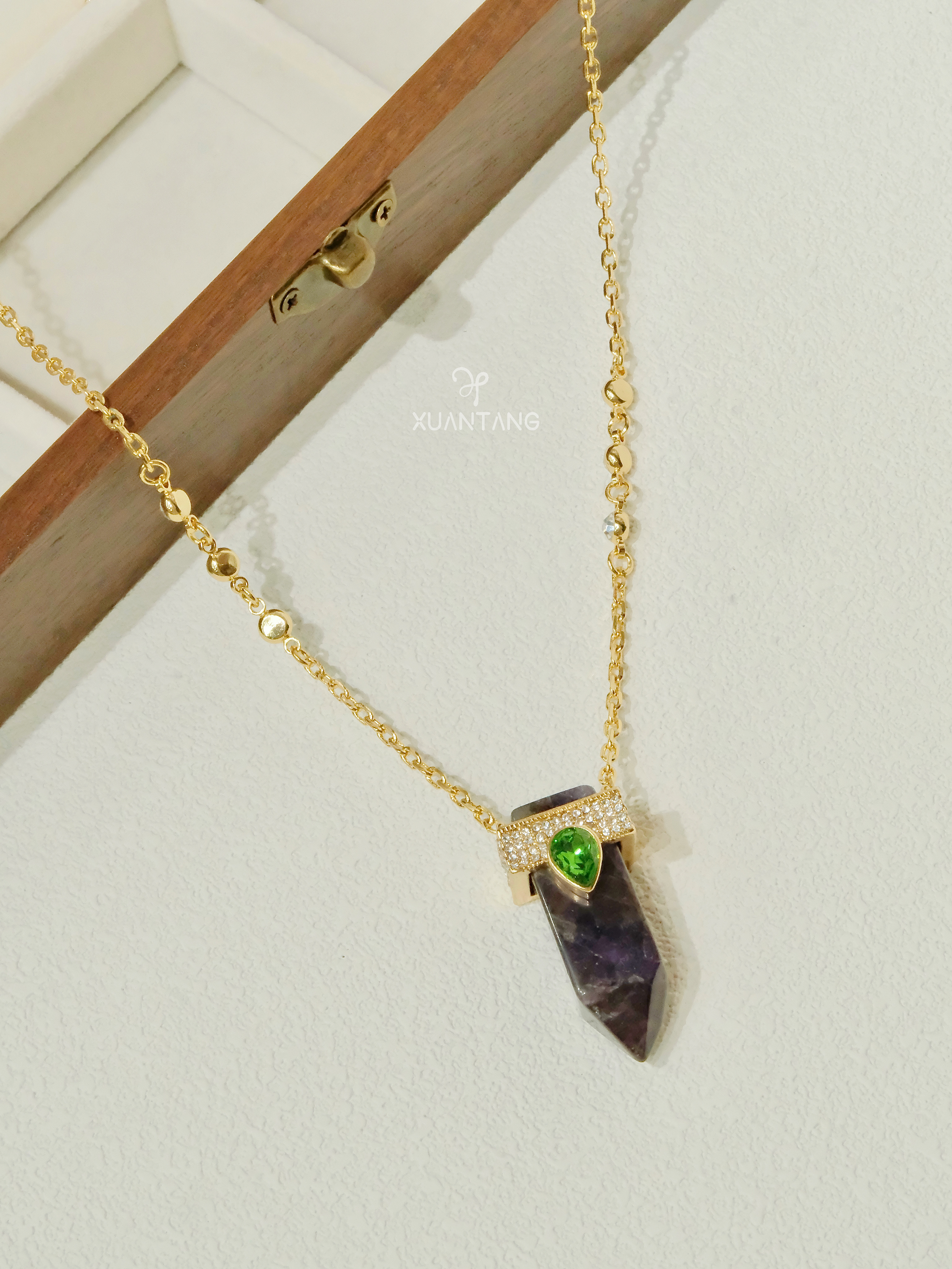 水晶项链时尚百搭珍珠首饰女款简约潮流送礼