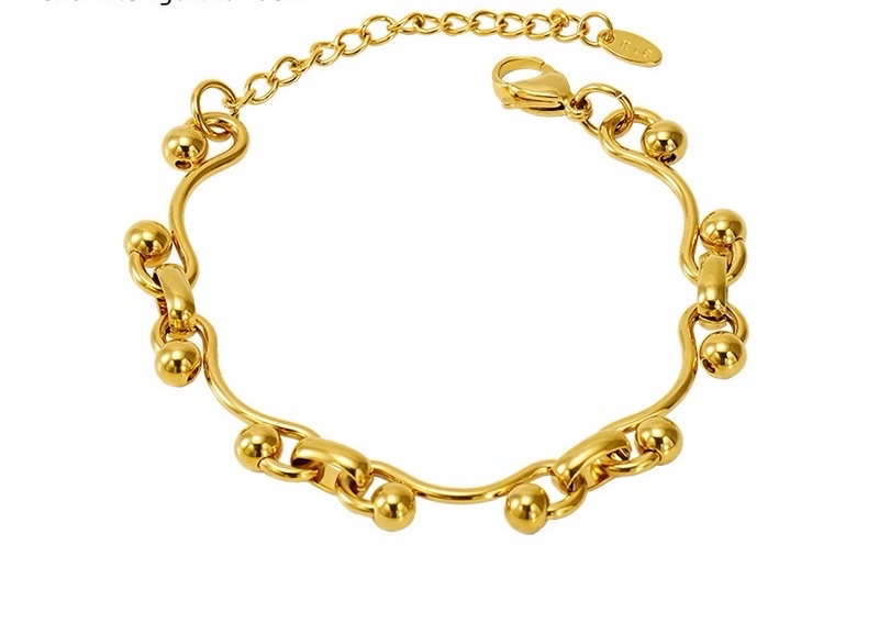 Stainless steel necklaces and bracelets, popular in Europe and America, in stock, environmentally friendly and color-preserving electroplated detail image 3