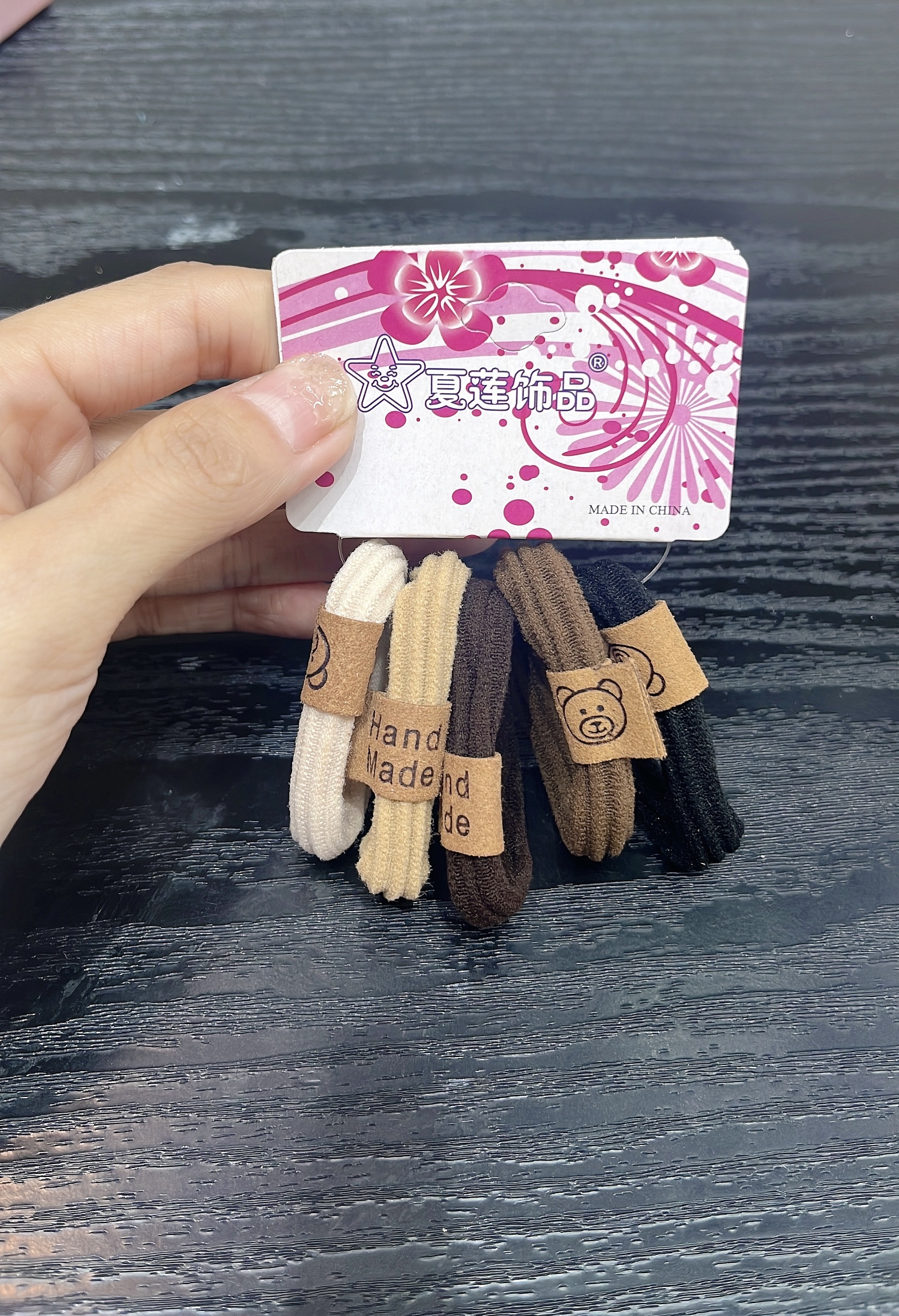 菲来雅女士拼接发绳韩版头箍头饰时尚简约百搭发饰配件细节图