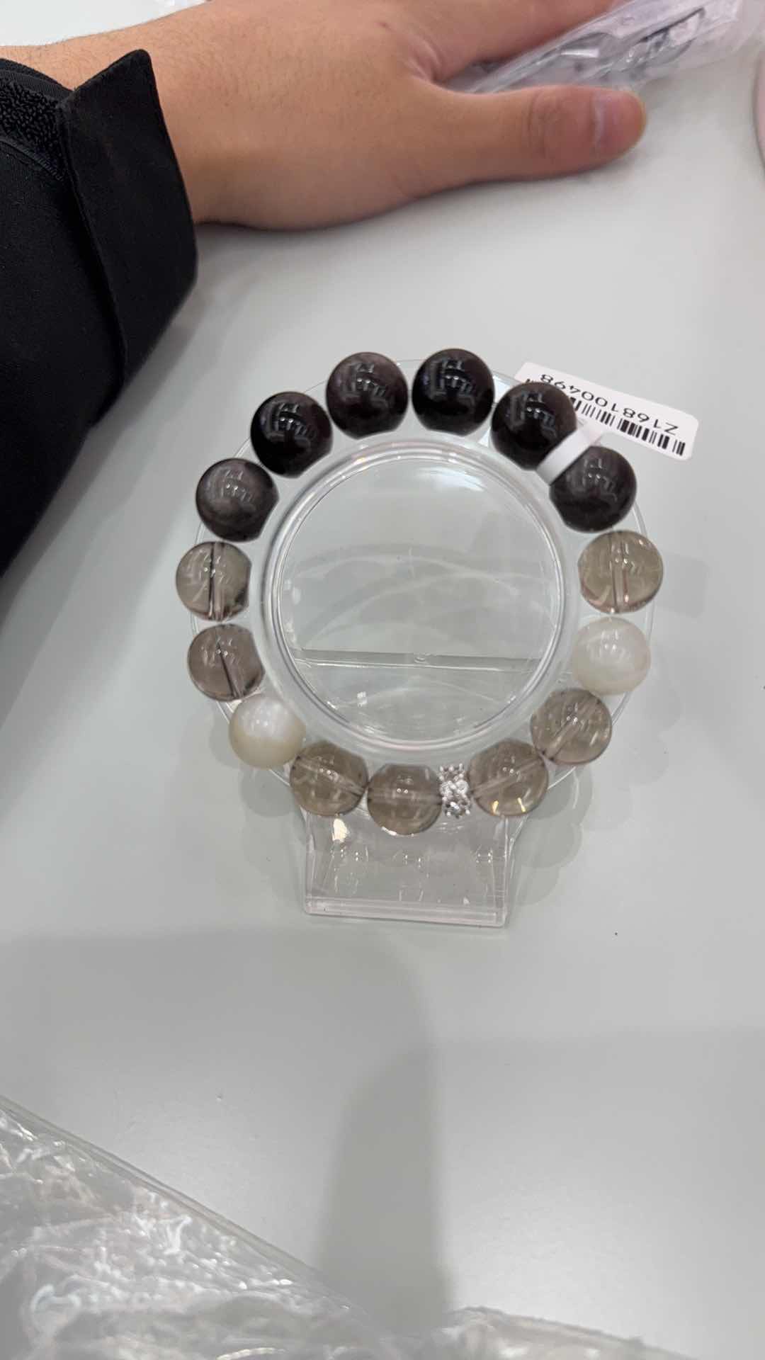茶晶。月光石手链水晶手串锆石手链水晶手链饰品