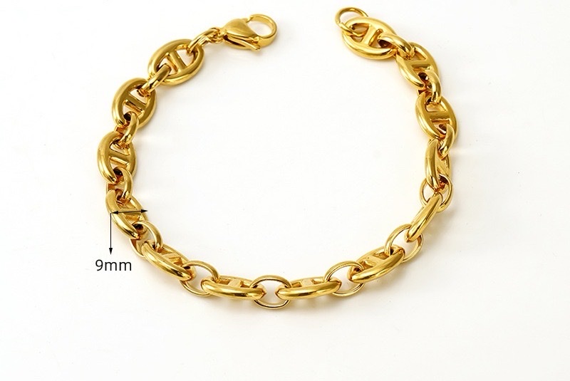Stainless steel necklaces and bracelets, popular in Europe and America, in stock, environmentally friendly and color-preserving electroplated detail image 6