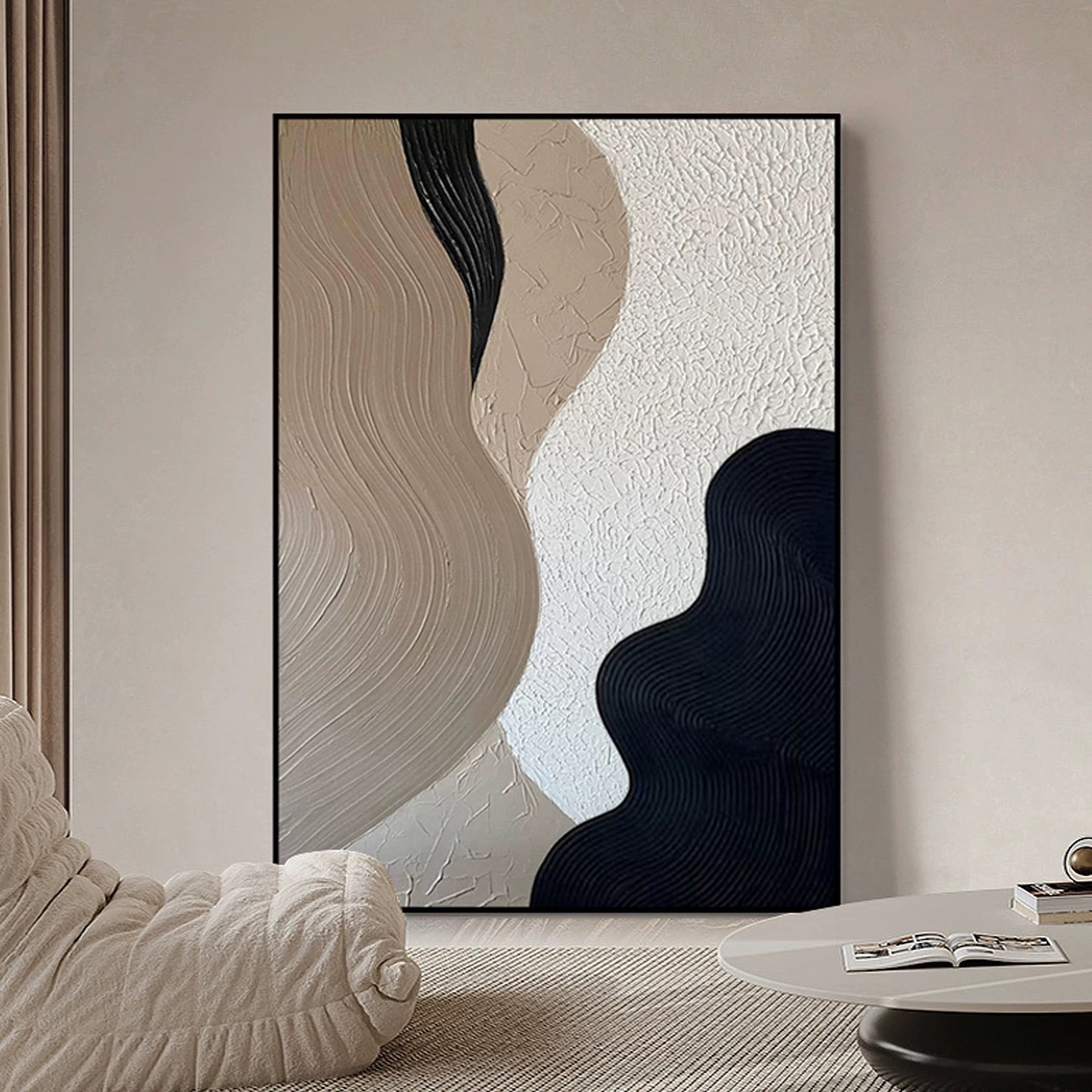 手绘油画中堂画装饰画客厅挂画艺术品手工油彩家居装饰风格画作手绘油画装饰画手绘油画装饰画产品图