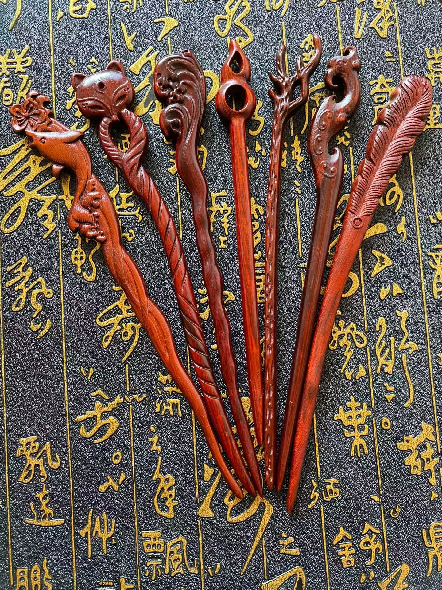 文玩2025爆款簪子发簪木头莲花发簪