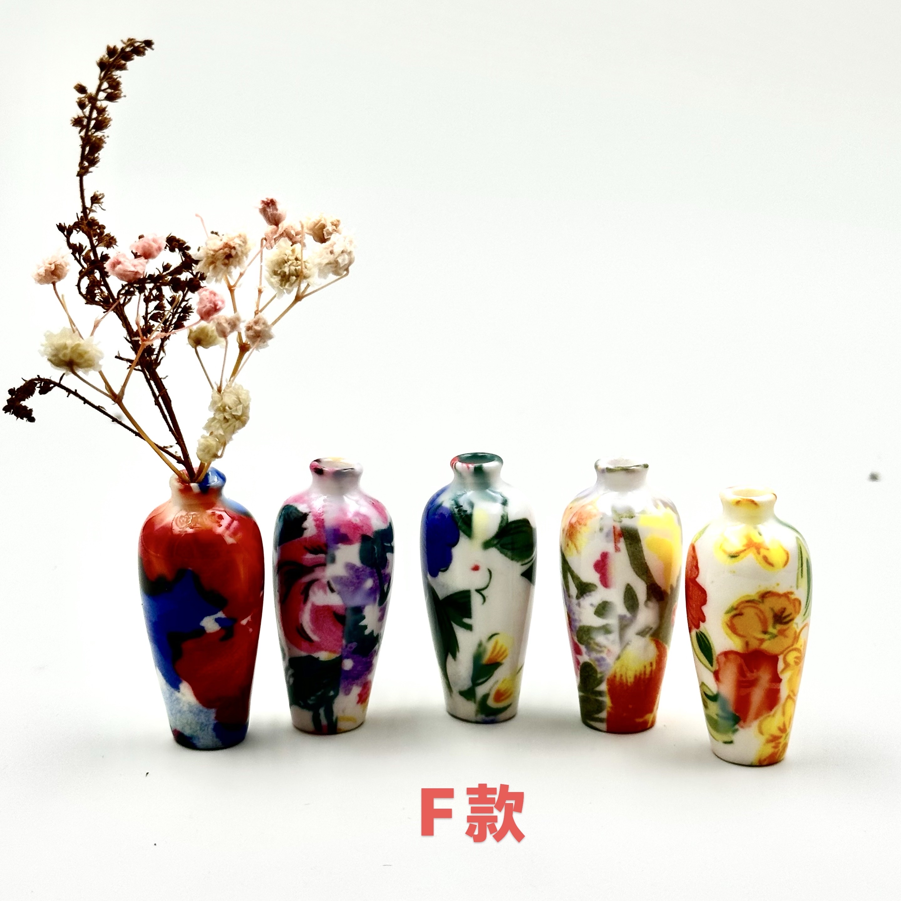 Simulated resin vases, Guofeng toys, flower arrangement ornaments, decorative dollhouses, diy miniature landscape design sense, indoor and outdoor detail image 6