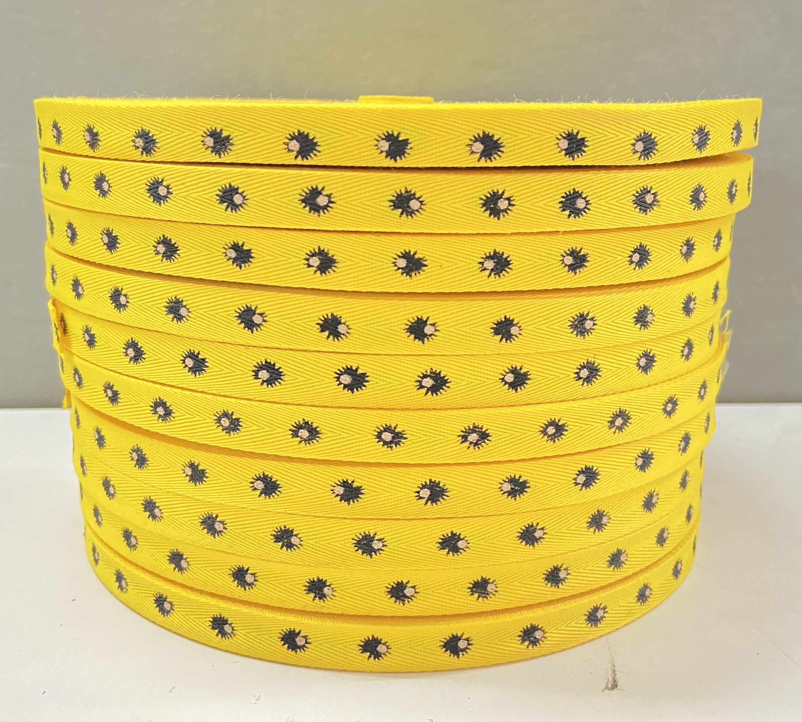 1cm herringbone cotton woven tape, precise color registration printing, ribbon bow decoration, handcrafted material, multi-color woven tape, details, DIY accessories, colorful ribbons Specification image