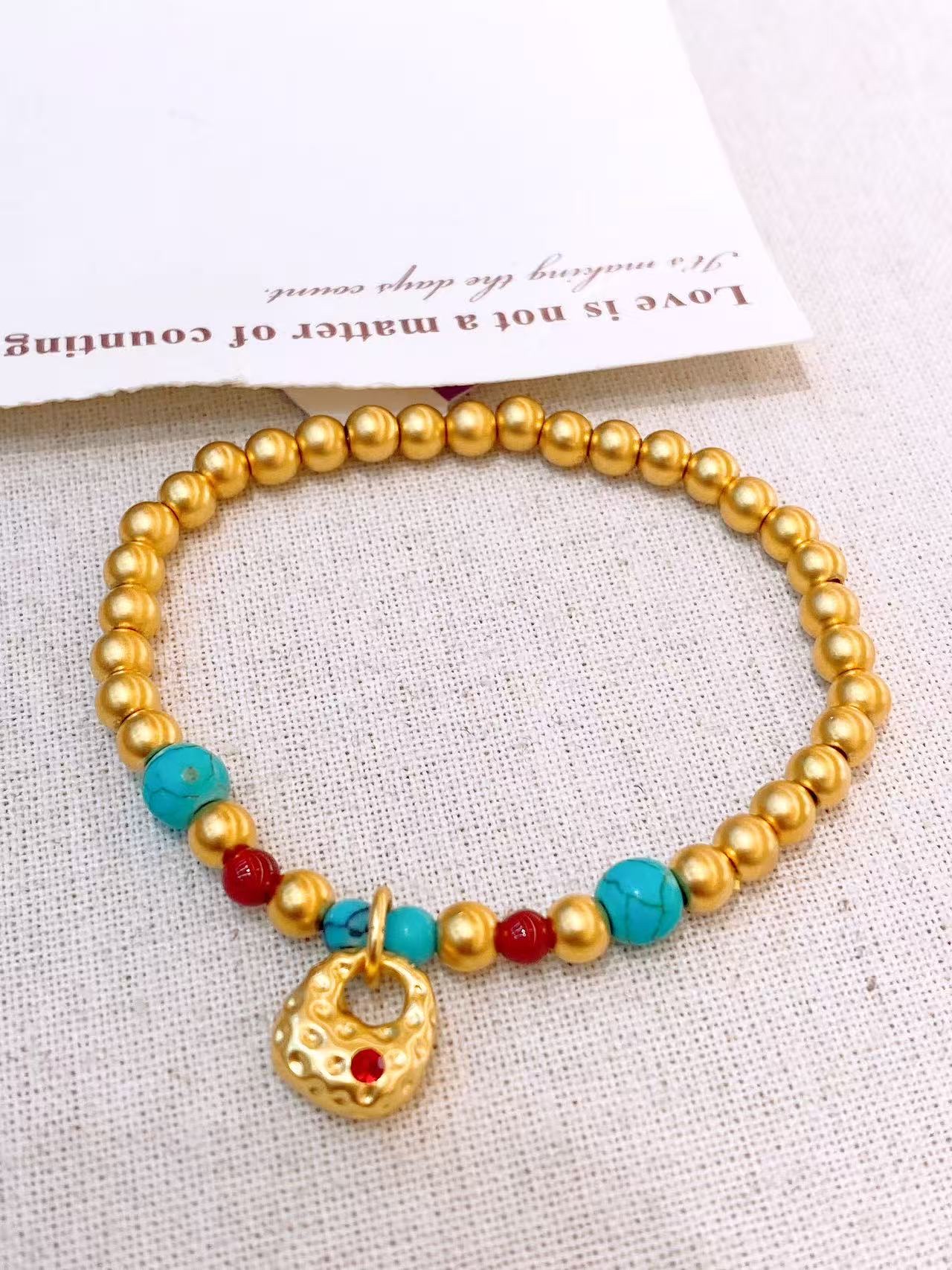 Copper gold-plated bracelets, colorful bracelets, accessories, handcrafted gifts