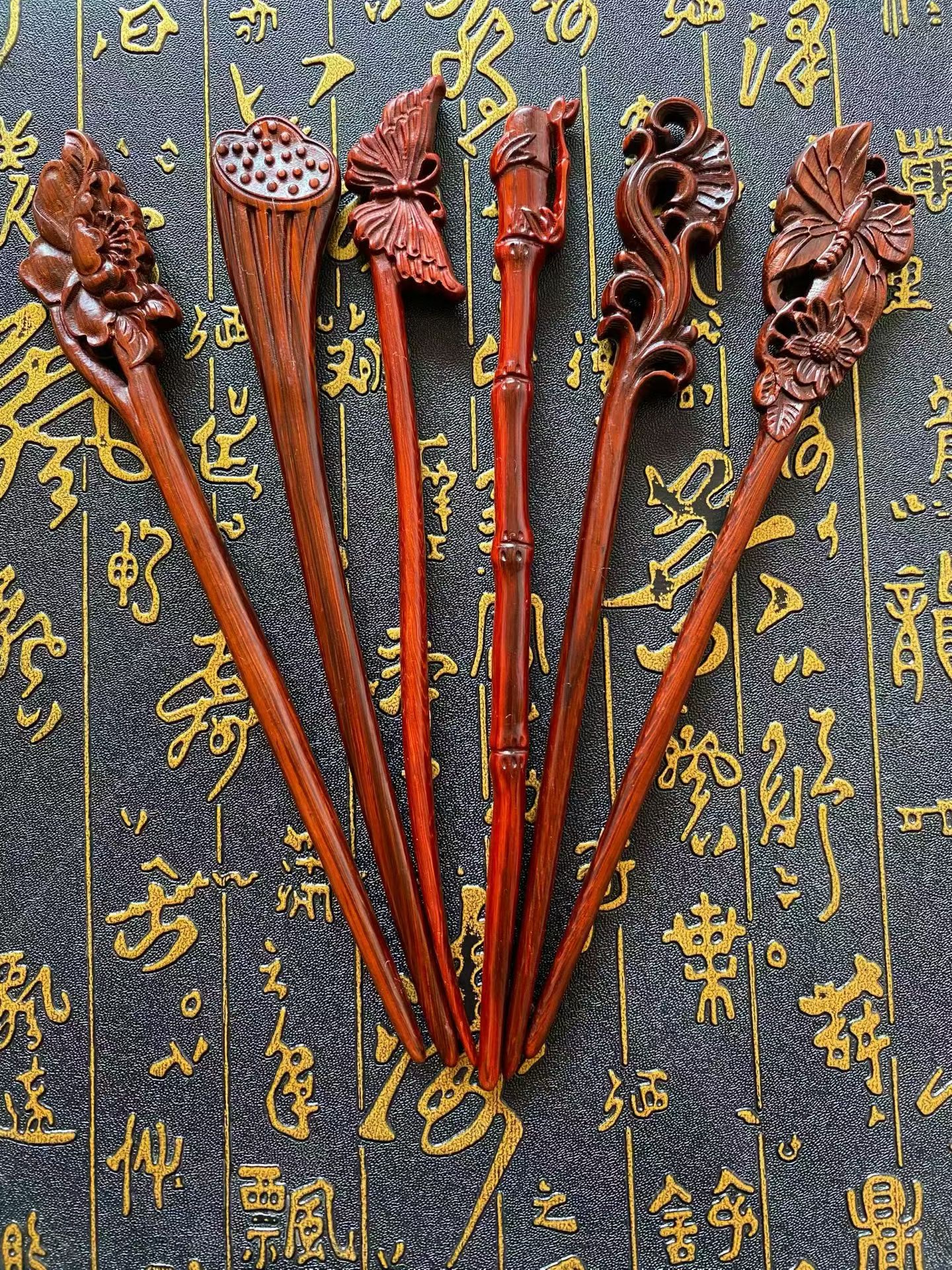 The best-selling hairpins of Wenwan 2025 - wooden lotus hairpins Application Scenario