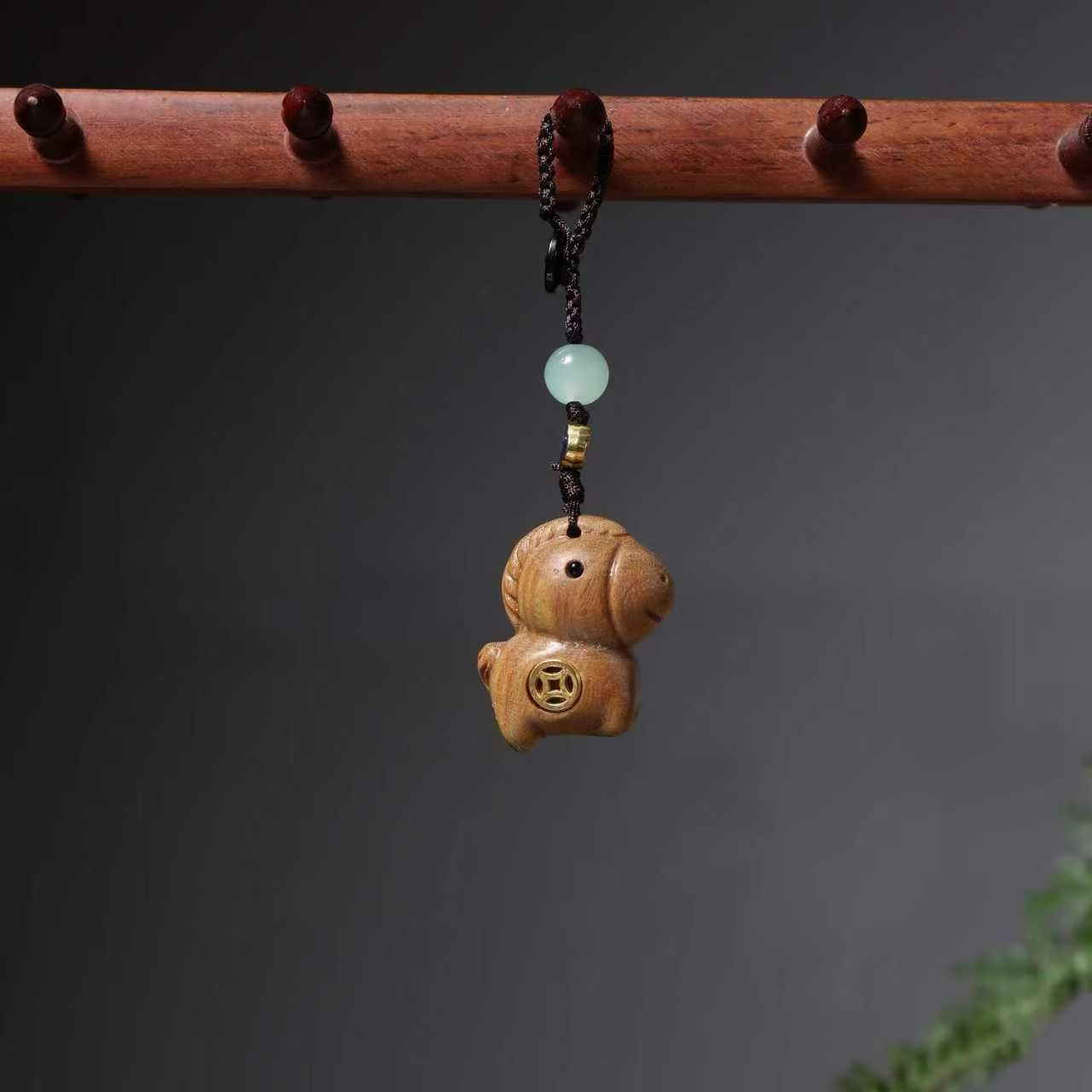 文玩葫芦小配件星月菩提籽2026新款车挂包挂钥匙链可爱猫狗原木胡桃木细节图