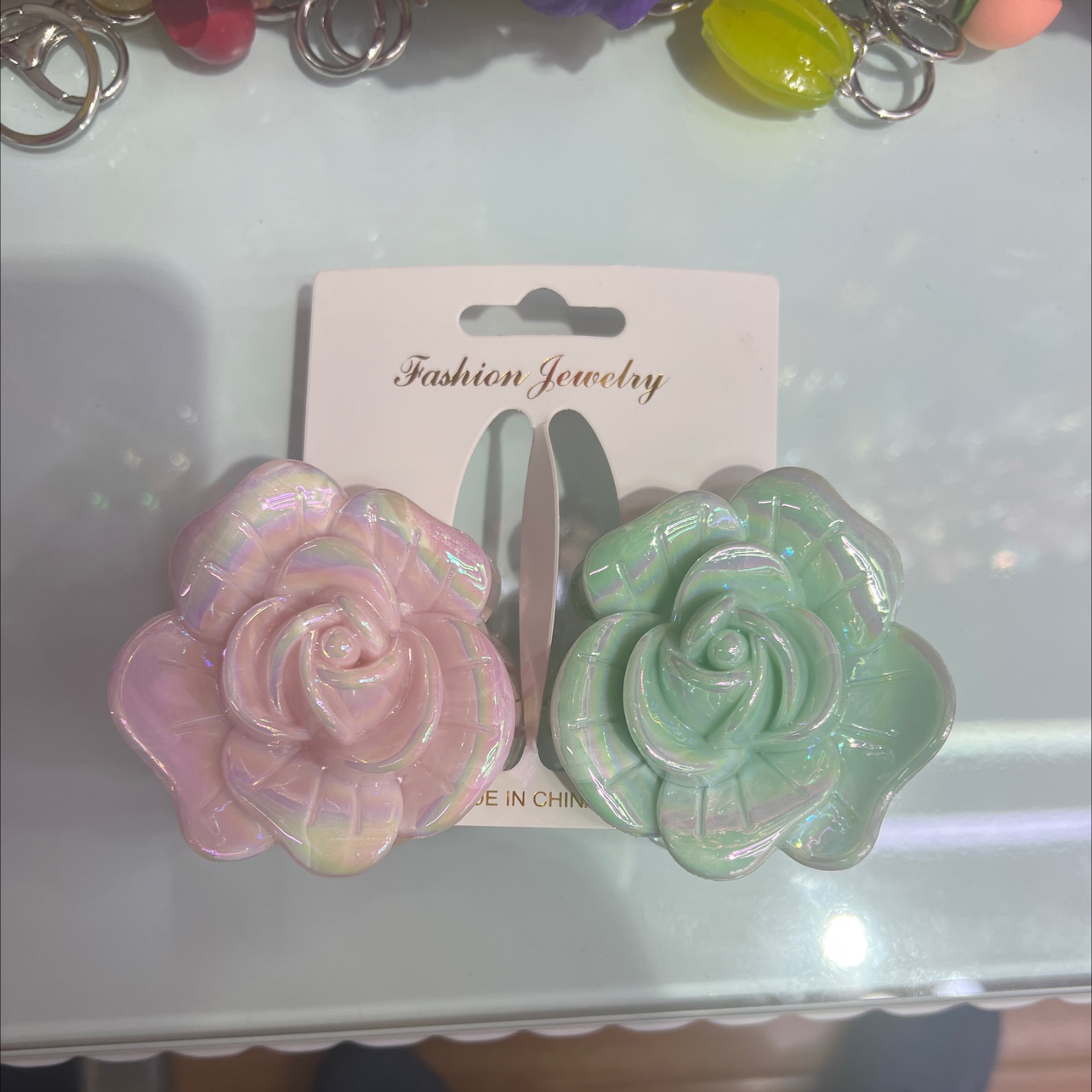 玫瑰花电镀抓夹发夹鲨鱼夹发饰