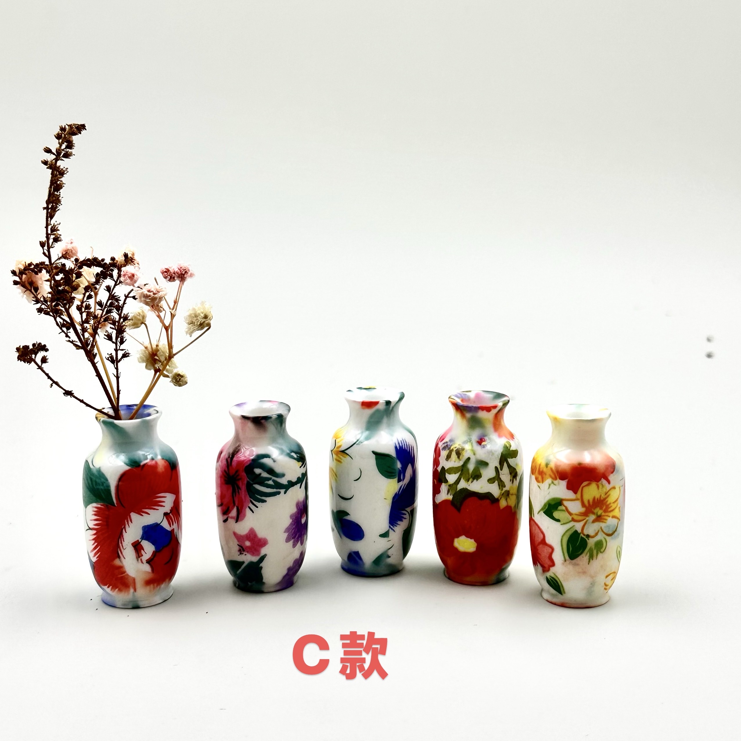 Simulated resin vases, Guofeng toys, flower arrangement ornaments, decorative dollhouses, diy miniature landscape design sense, indoor and outdoor Specification image
