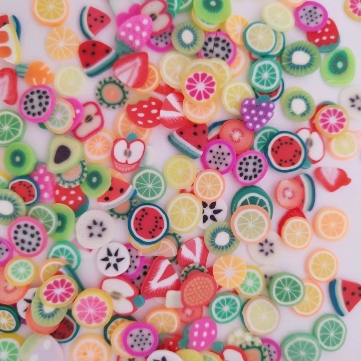 仿真水果片软陶切片DIY指甲片仿真奶油手机壳材料美甲片史莱姆填物