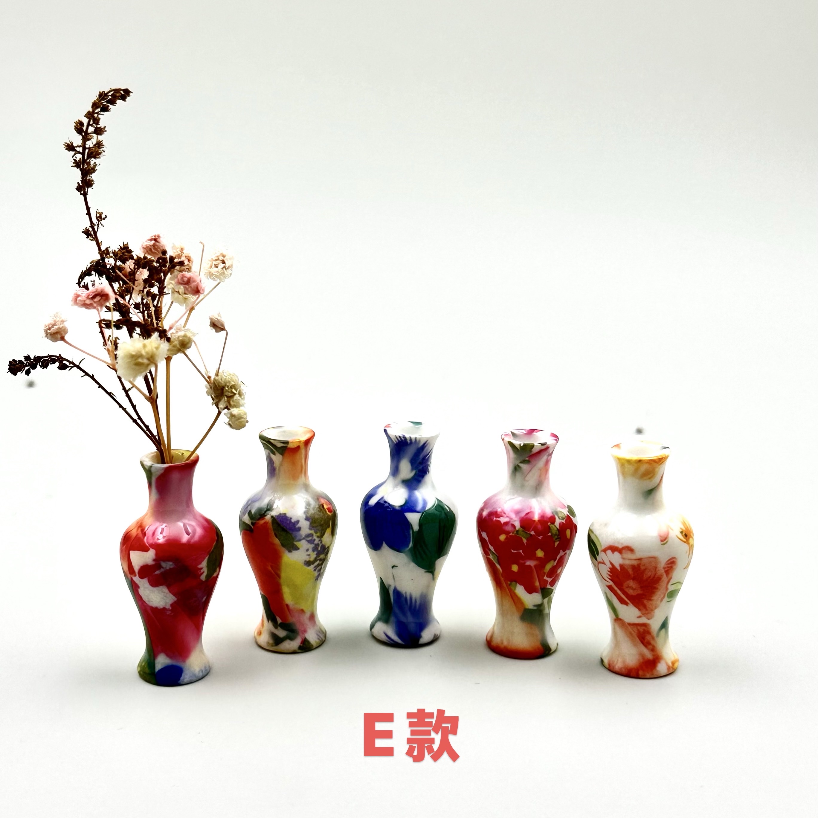 Simulated resin vases, Guofeng toys, flower arrangement ornaments, decorative dollhouses, diy miniature landscape design sense, indoor and outdoor Item Picture