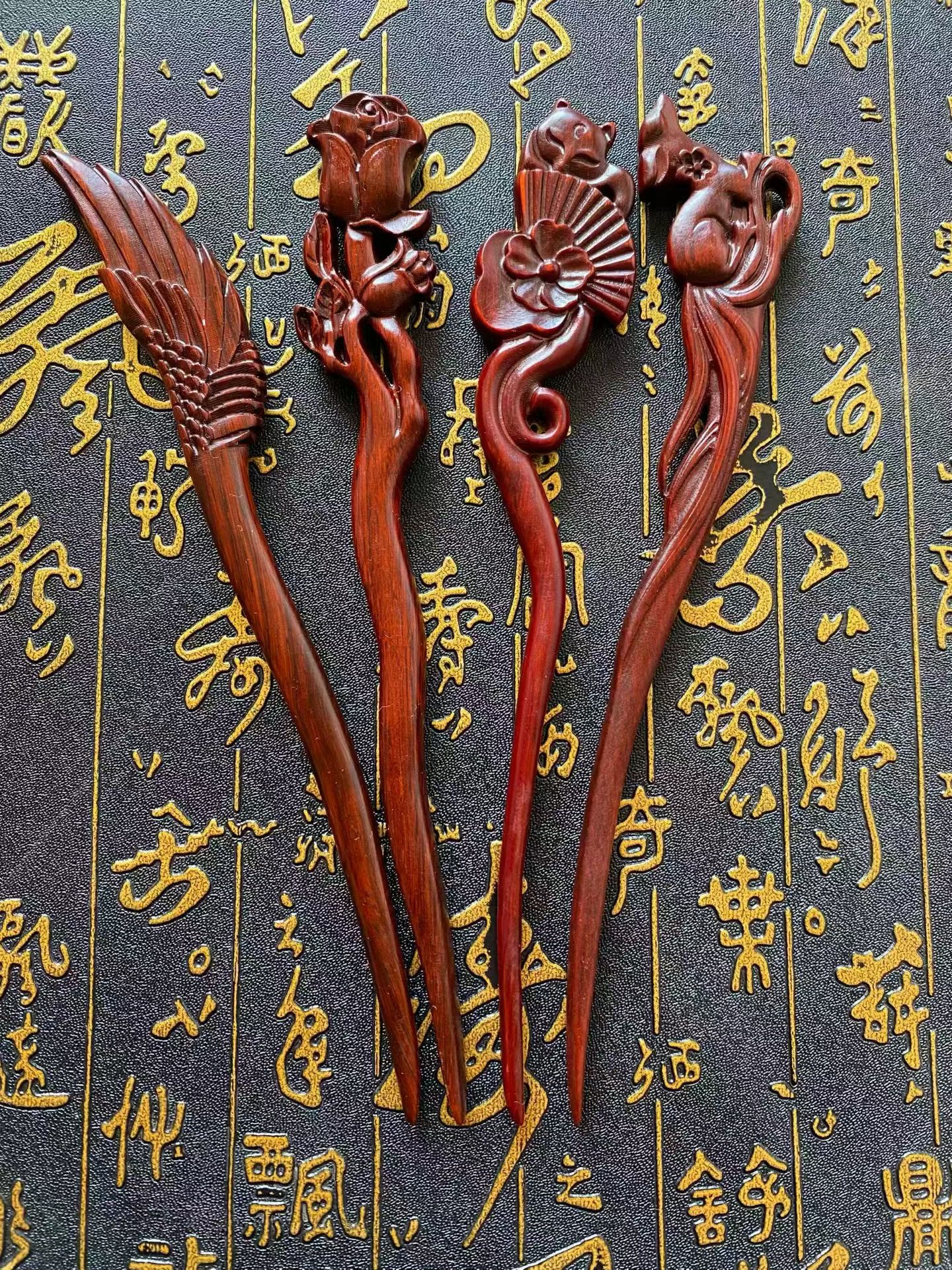 The best-selling hairpins of Wenwan 2025 - wooden lotus hairpins Item Picture