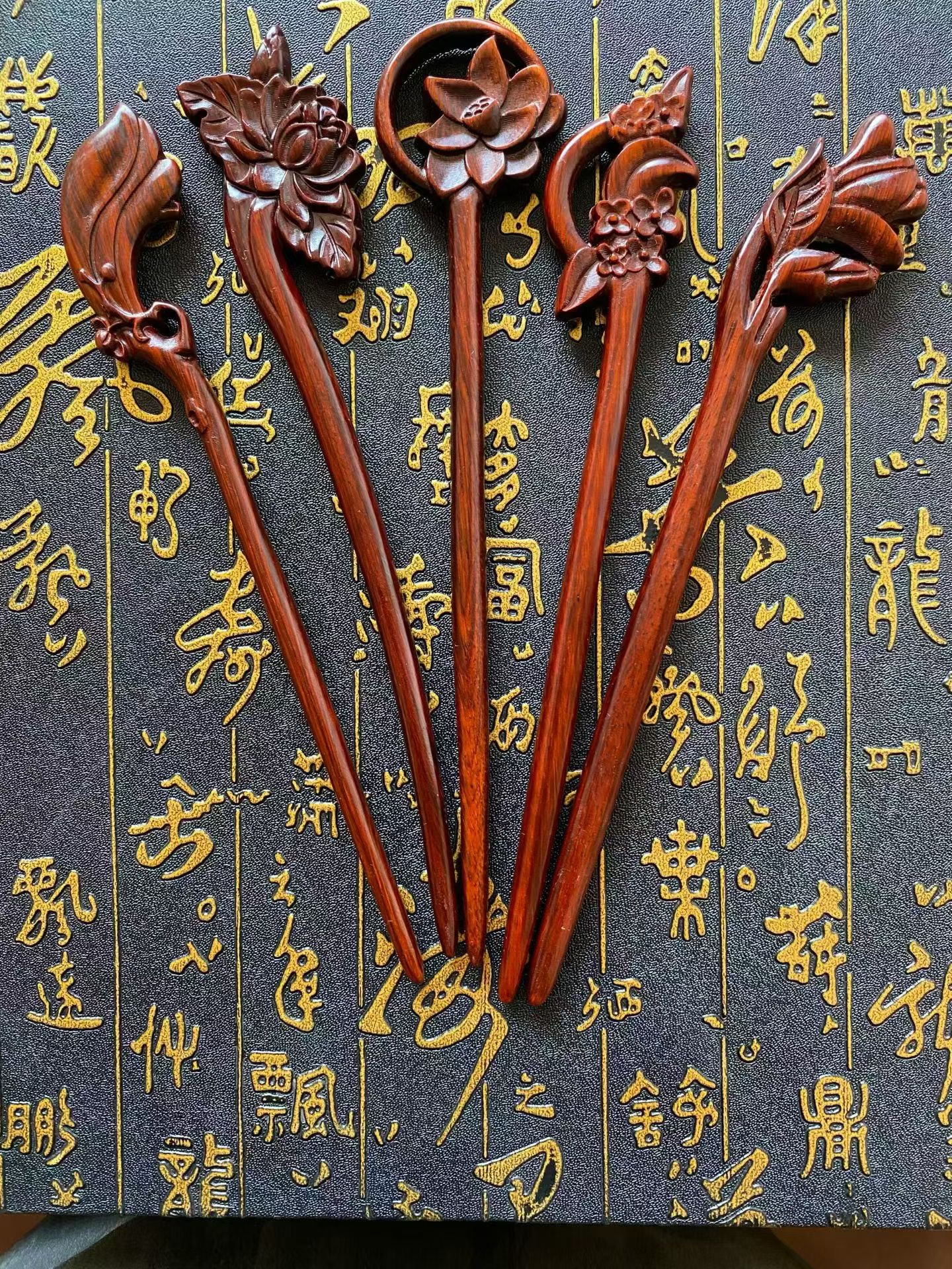 The best-selling hairpins of Wenwan 2025 - wooden lotus hairpins Specification image