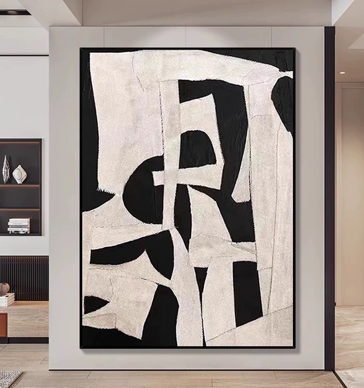 手绘油画中堂装饰画艺术挂画客厅壁画手工油彩家居装饰品油画