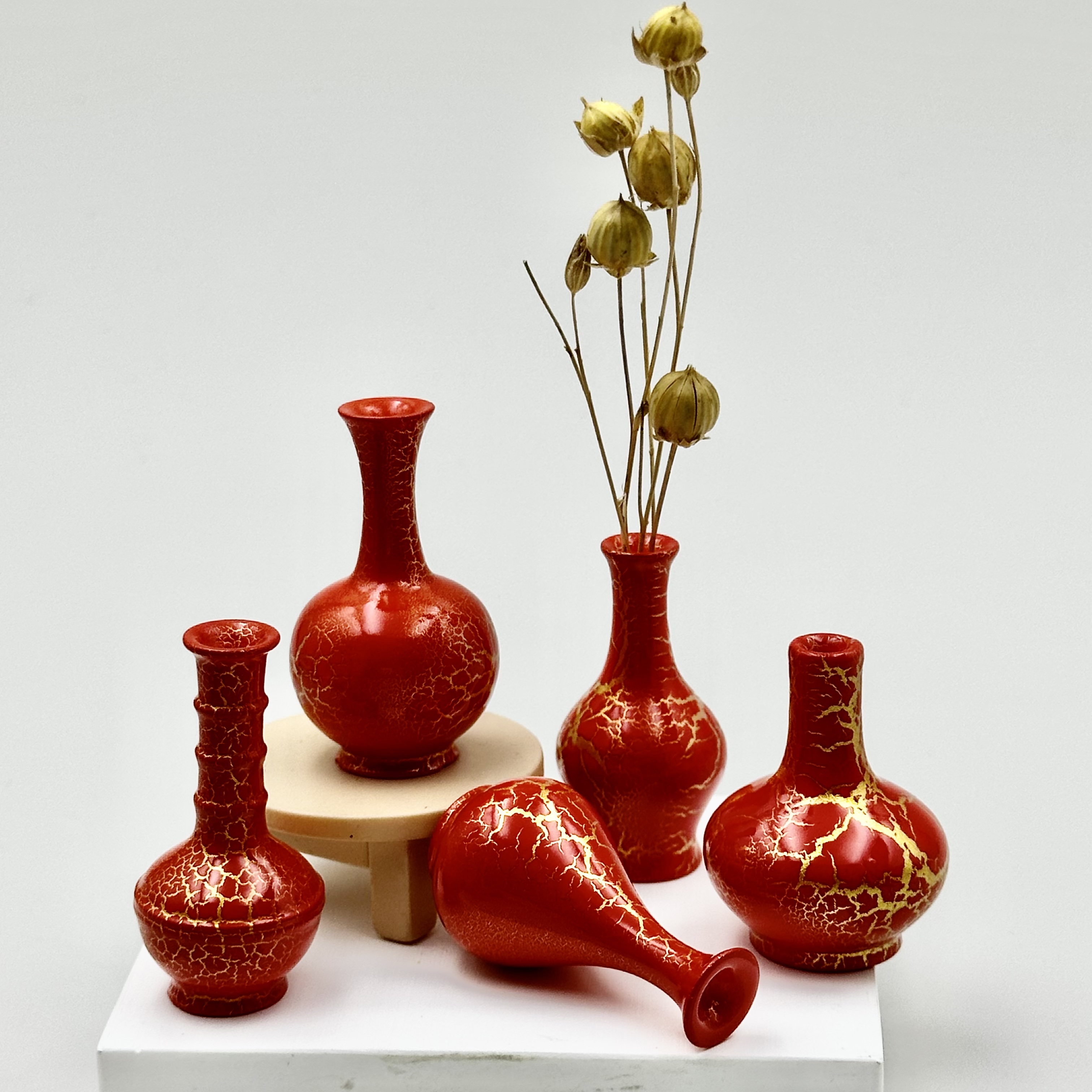 仿真树脂配件迷你花瓶缩微玩具微景观玩具摆件diy过家家娃娃屋装饰