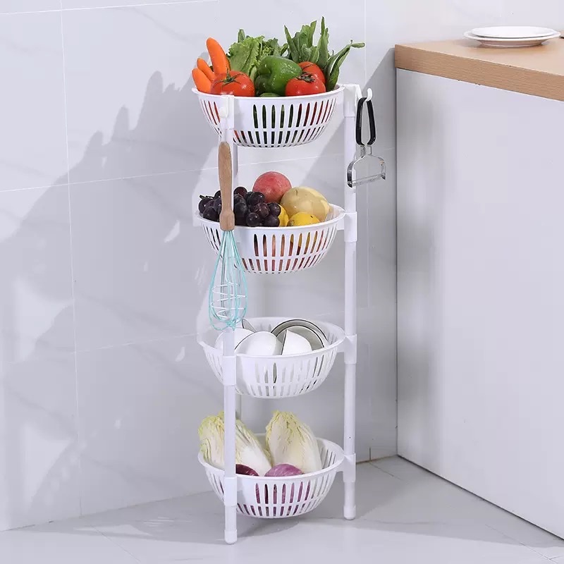 圆形蔬菜架水果菜篮架子厨房置物架收纳架