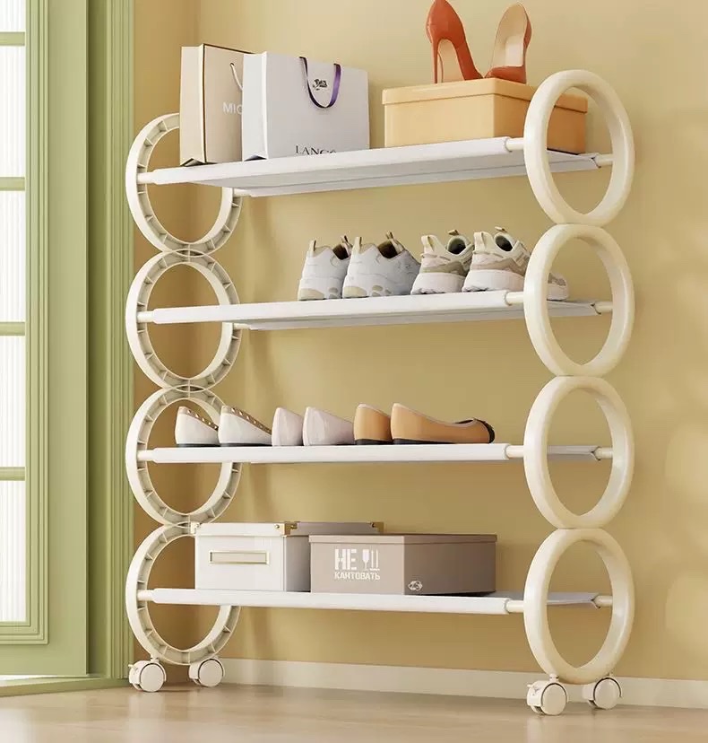 鞋架门口置物架宿舍出租房移动防尘风夹缝桌底收纳鞋柜详情图3