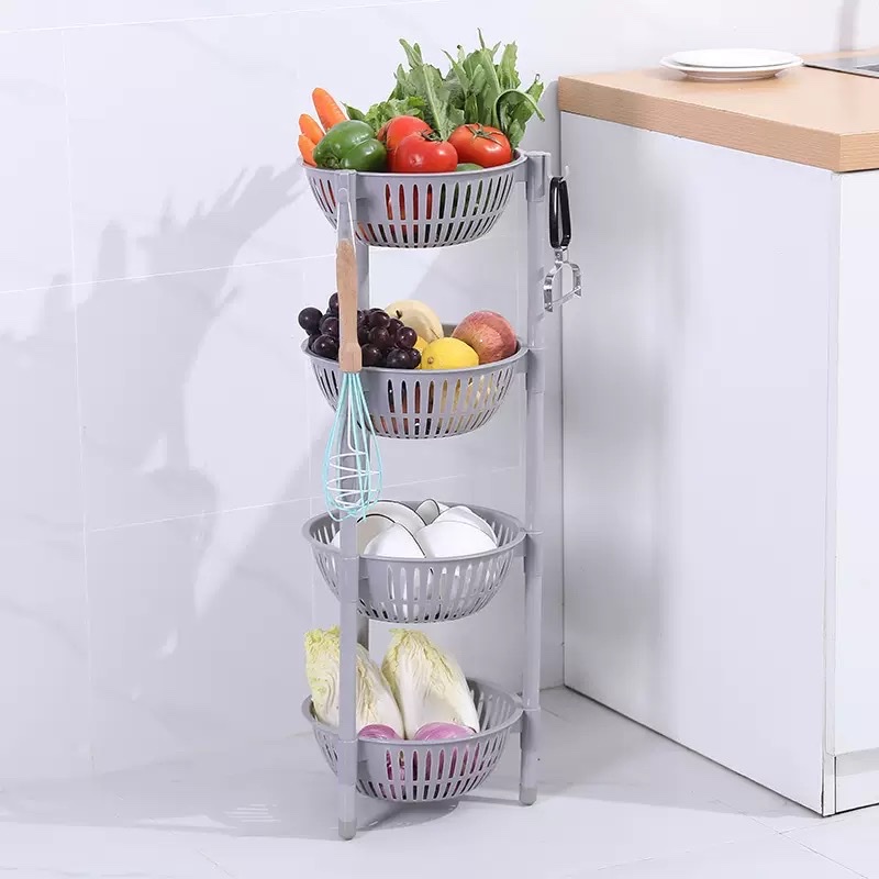 圆形蔬菜架水果菜篮架子厨房置物架收纳架详情图2