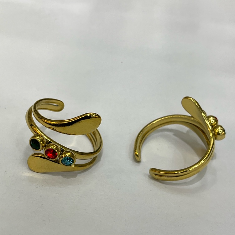 不锈钢戒指女个性戒指中古彩钻饰品简约时尚戒指款式多样银戒指女个性