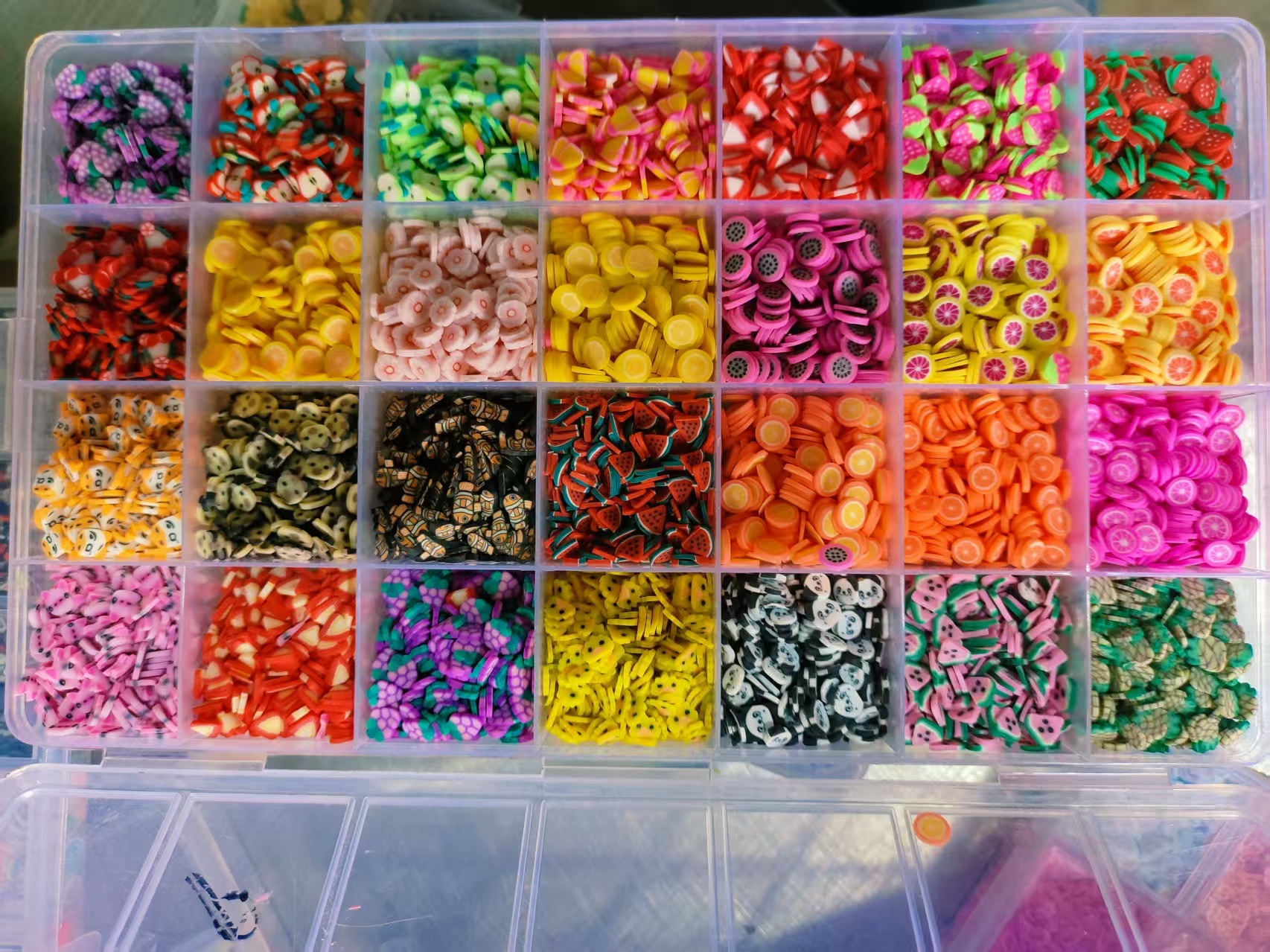 各种仿真水果片，动物，花软等陶切片DIY指甲片仿真奶油手机壳材料美甲片史莱姆填物超超111