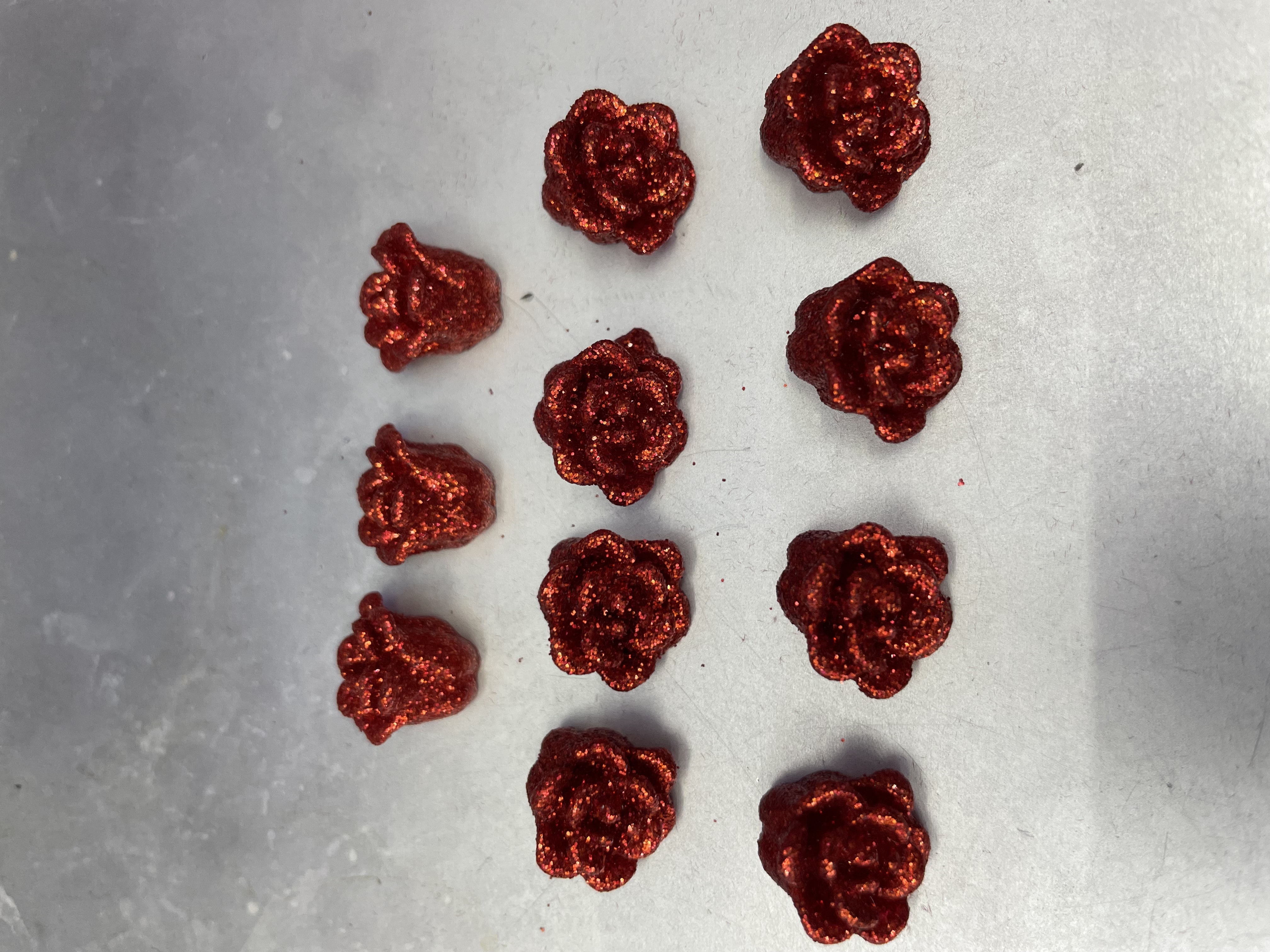 Dark red camellia sandblasting