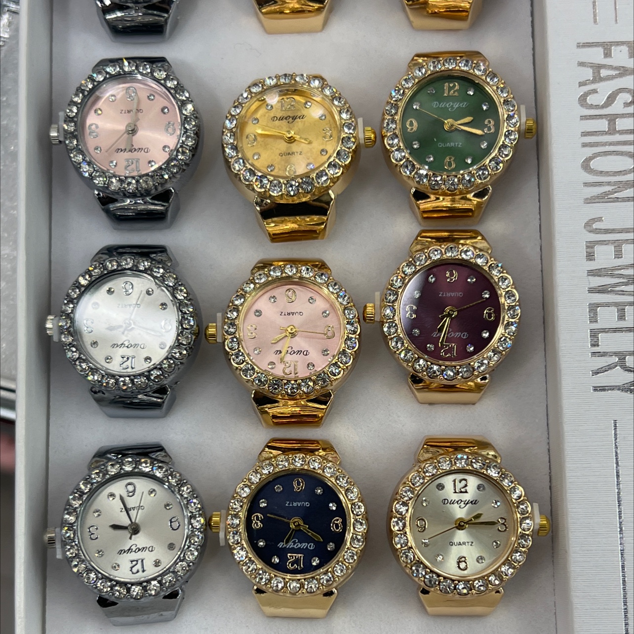 简约时尚戒指手表 百搭小众情侣手指表 迷你时钟创意电子表