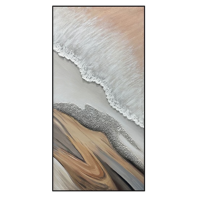 手绘油画中堂装饰画客厅挂画艺术油画风景手工油画作品家居装饰