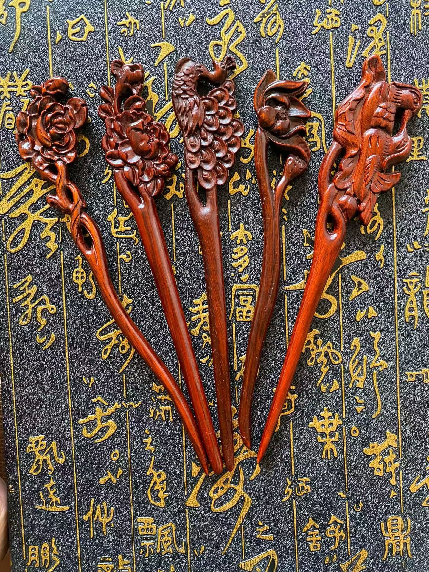 The best-selling hairpins of Wenwan 2025 - wooden lotus hairpins detail image 4