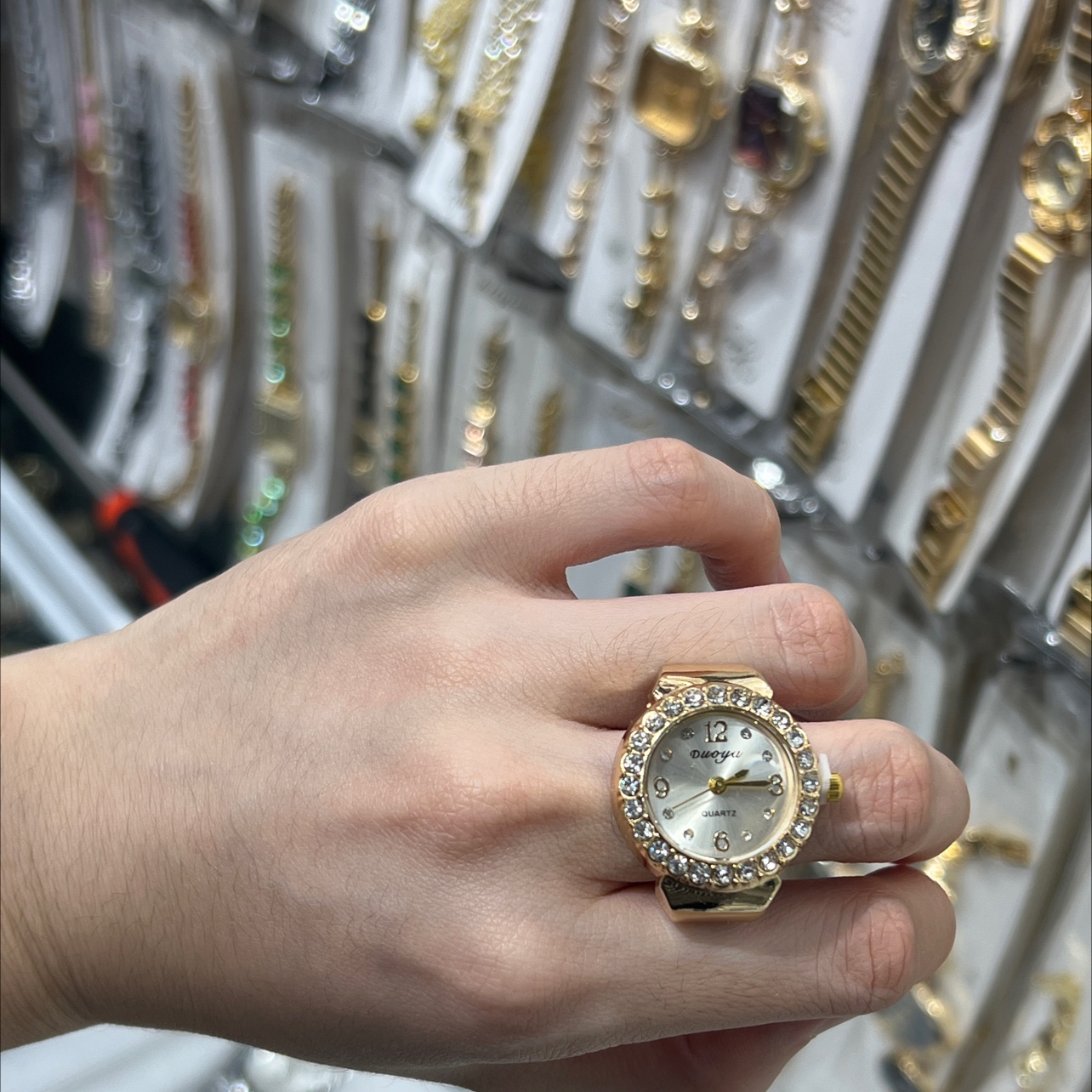 简约时尚戒指手表 百搭小众情侣手指表 迷你时钟创意电子表详情图1