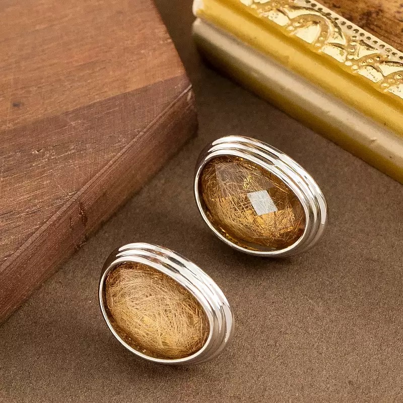 Silver needle, European and American cross-border fashion, exquisite geometric oval resin ear studs, high-end, light luxury, niche and individual earrings, women's ear plugs