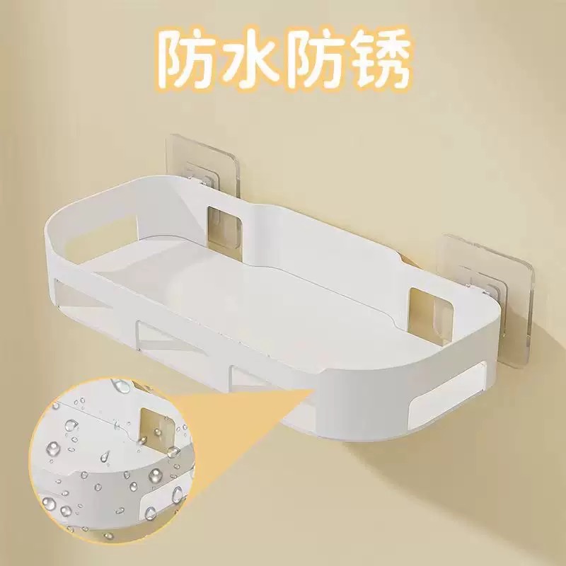 免打孔卧室厨房卫生间置物架粘贴无痕收纳架肥皂盒架壁挂式防水详情图4