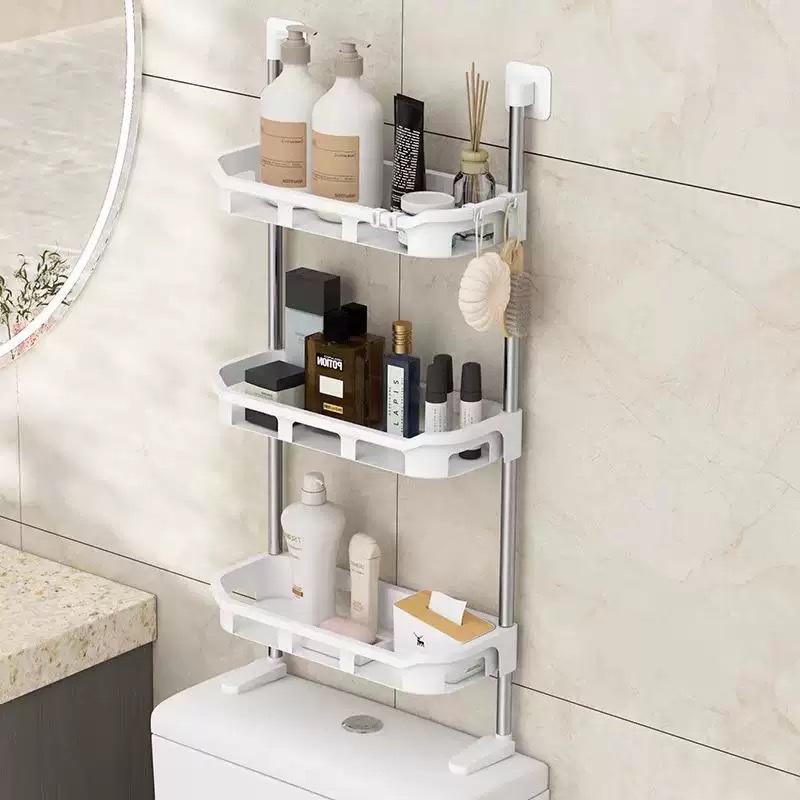 Bathroom storage rack, bathroom storage, wall-mounted toilet storage, no need for drilling, seasoning storage rack detail image 3
