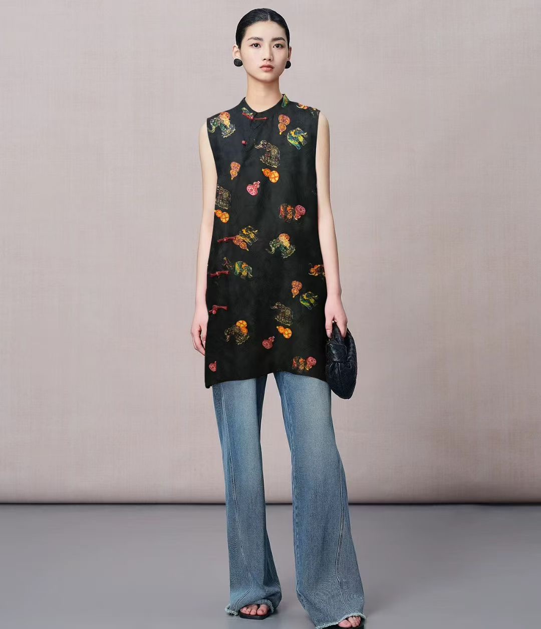 全真丝香云纱花罗红云纱系列，飞象陀福禄产品图