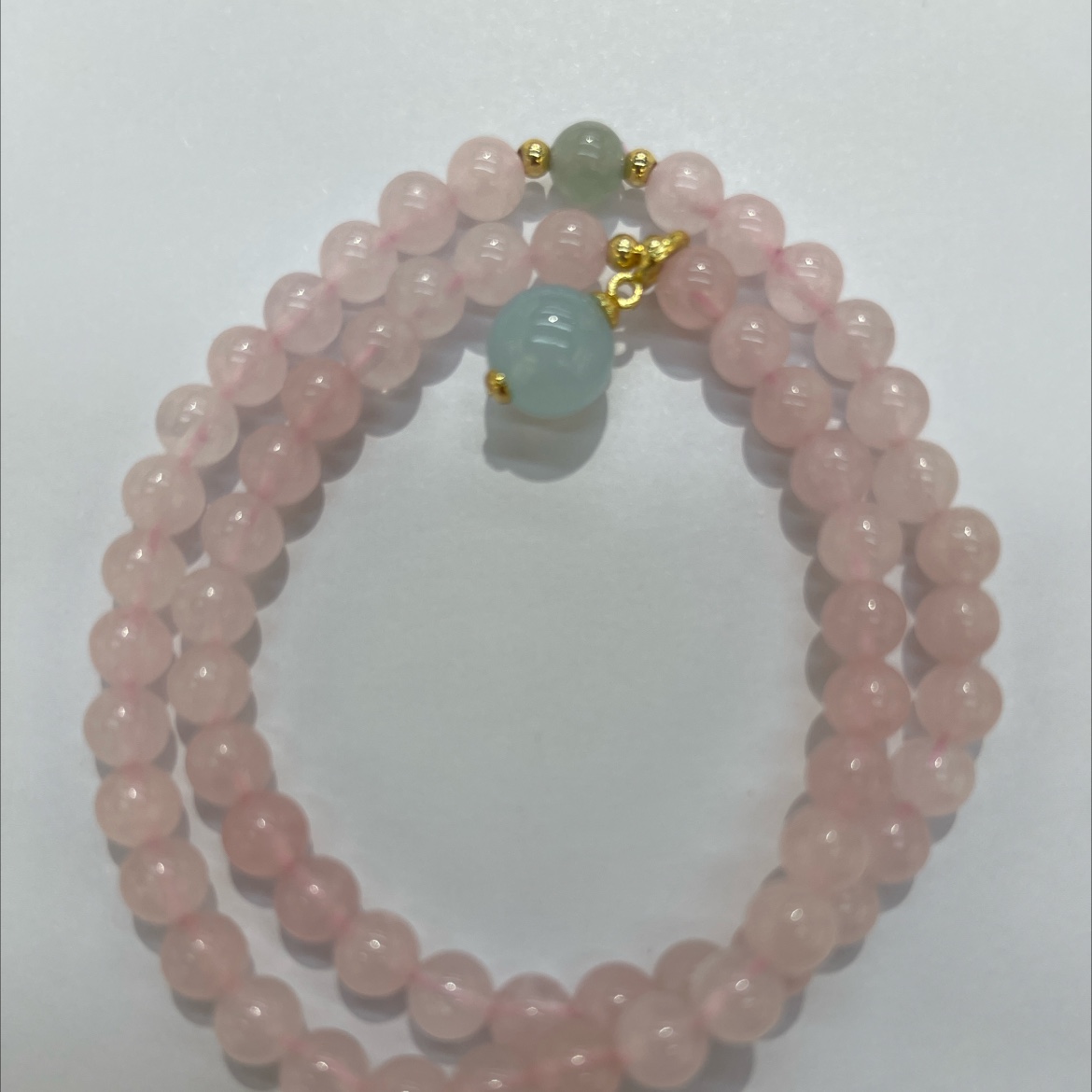 粉晶双圈手链