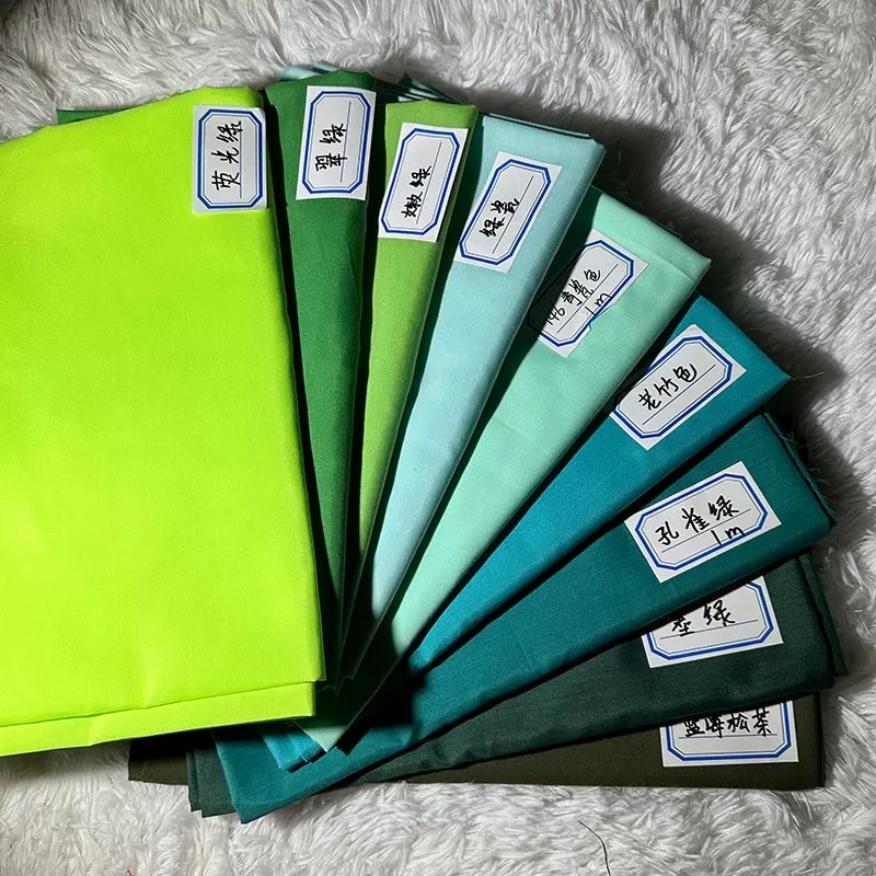 Encrypted high-density green fabric polyester-cotton Correa shirt, shirt diy fabric clothing, poplin country fabric