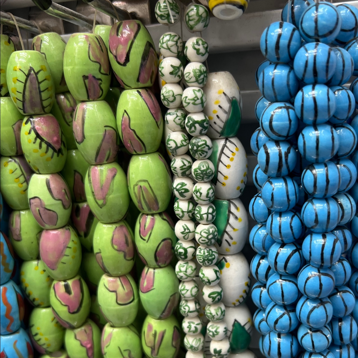 厂家直销陶瓷珠子手绘珠子彩绘手工画画diy珠子