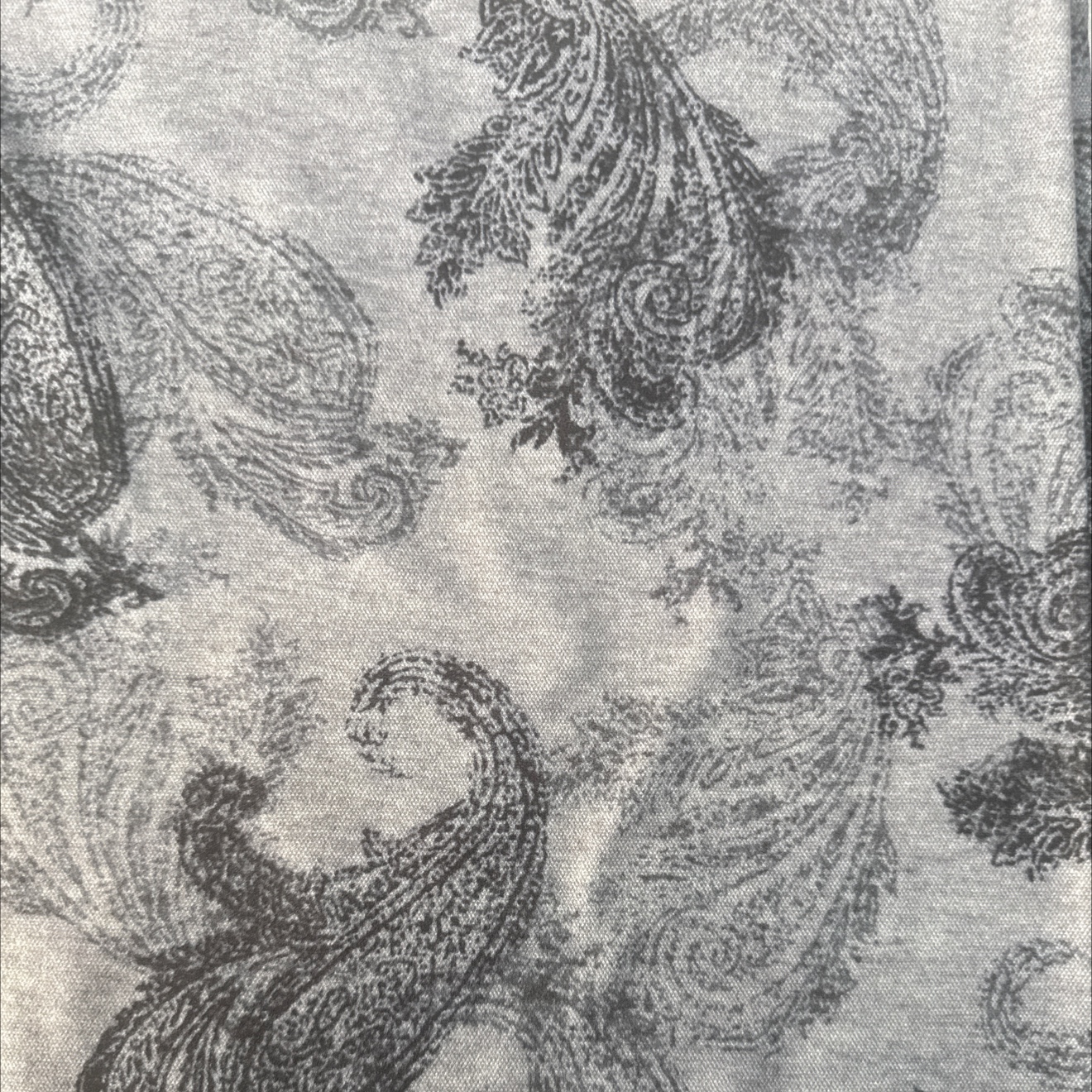 The polyester printed fabric is soft to the touch, a colorful and fashionable home clothing fabric, 50 gray