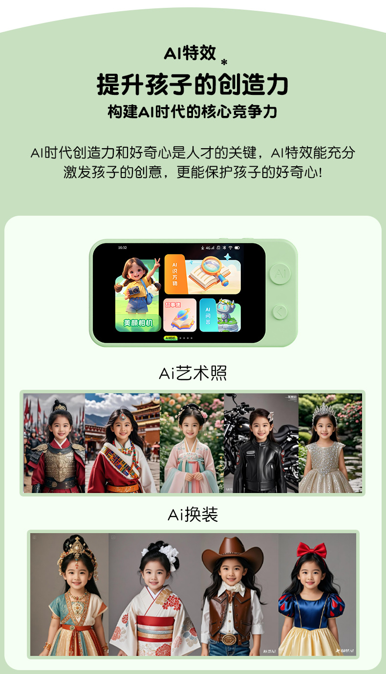 AI Camera Learning intelligent interactive entertainment children's education multi-functional family companionship device detail image 8