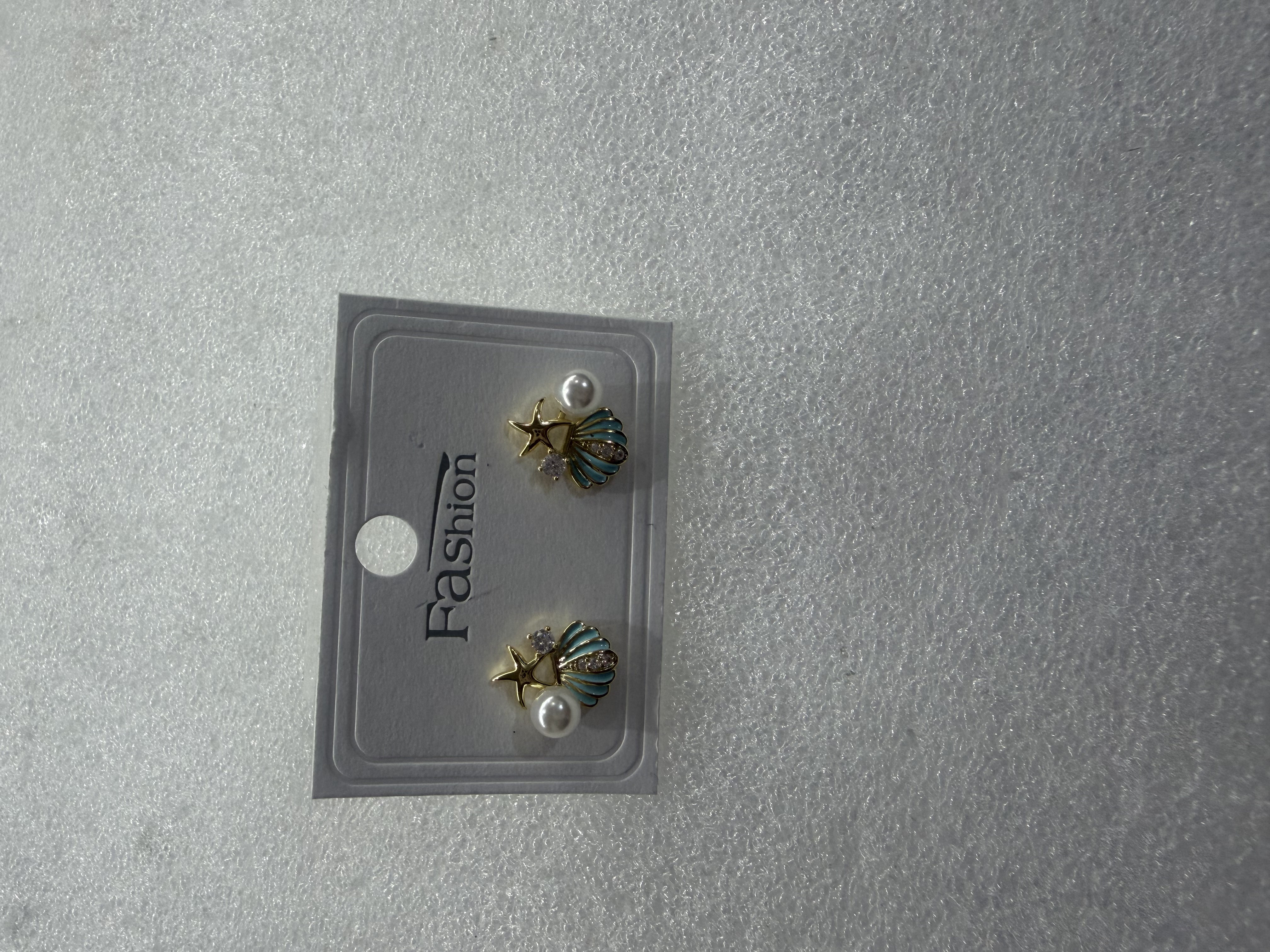 跨境爆款沙滩海星珍珠耳钉耳饰