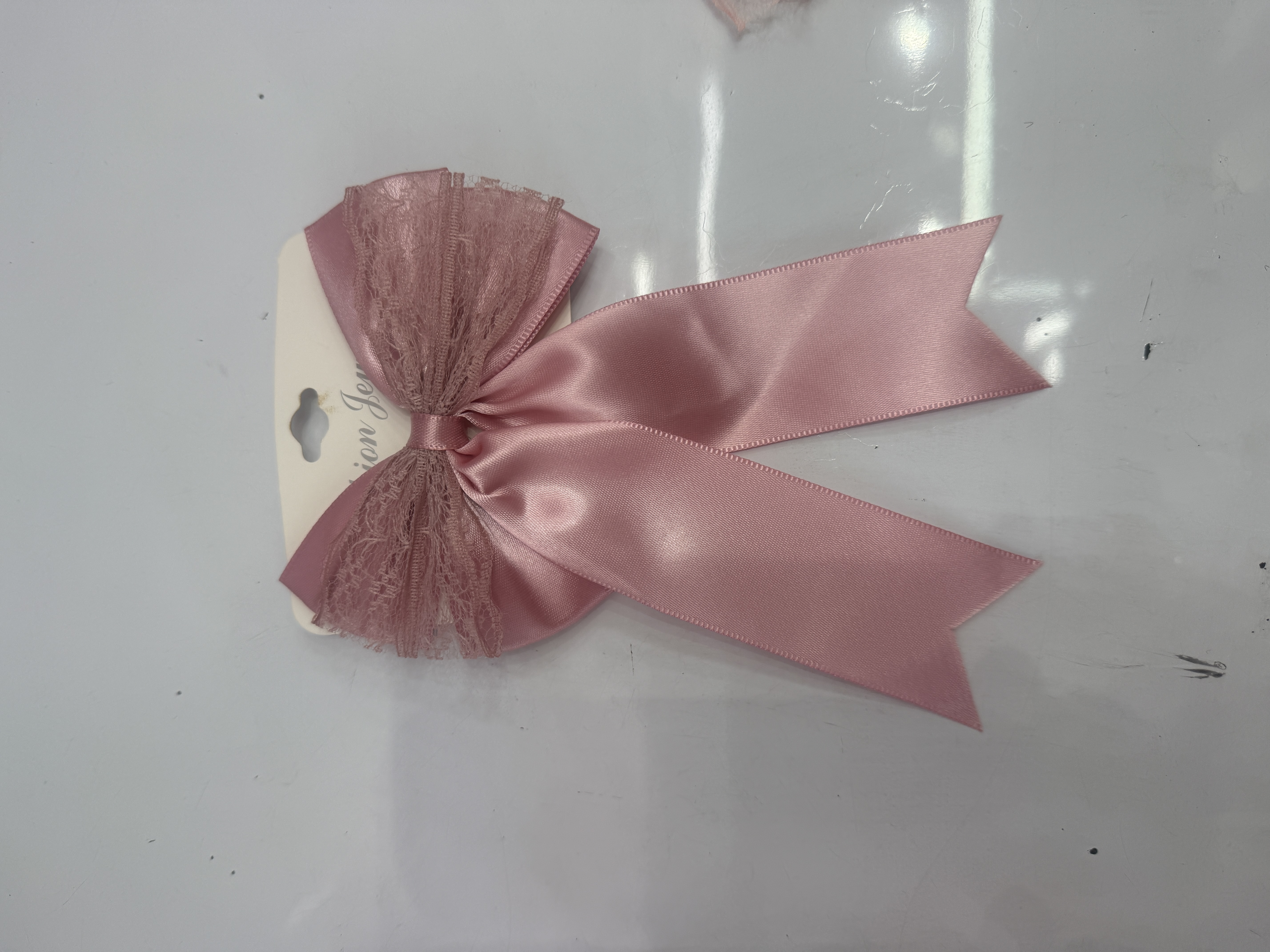 Pure handcrafted milky white large bow hair clip, Korean spring clip, ancient-style back of the head ponytail top clip, super fairy-like hair clip, children's headwear detail image 3