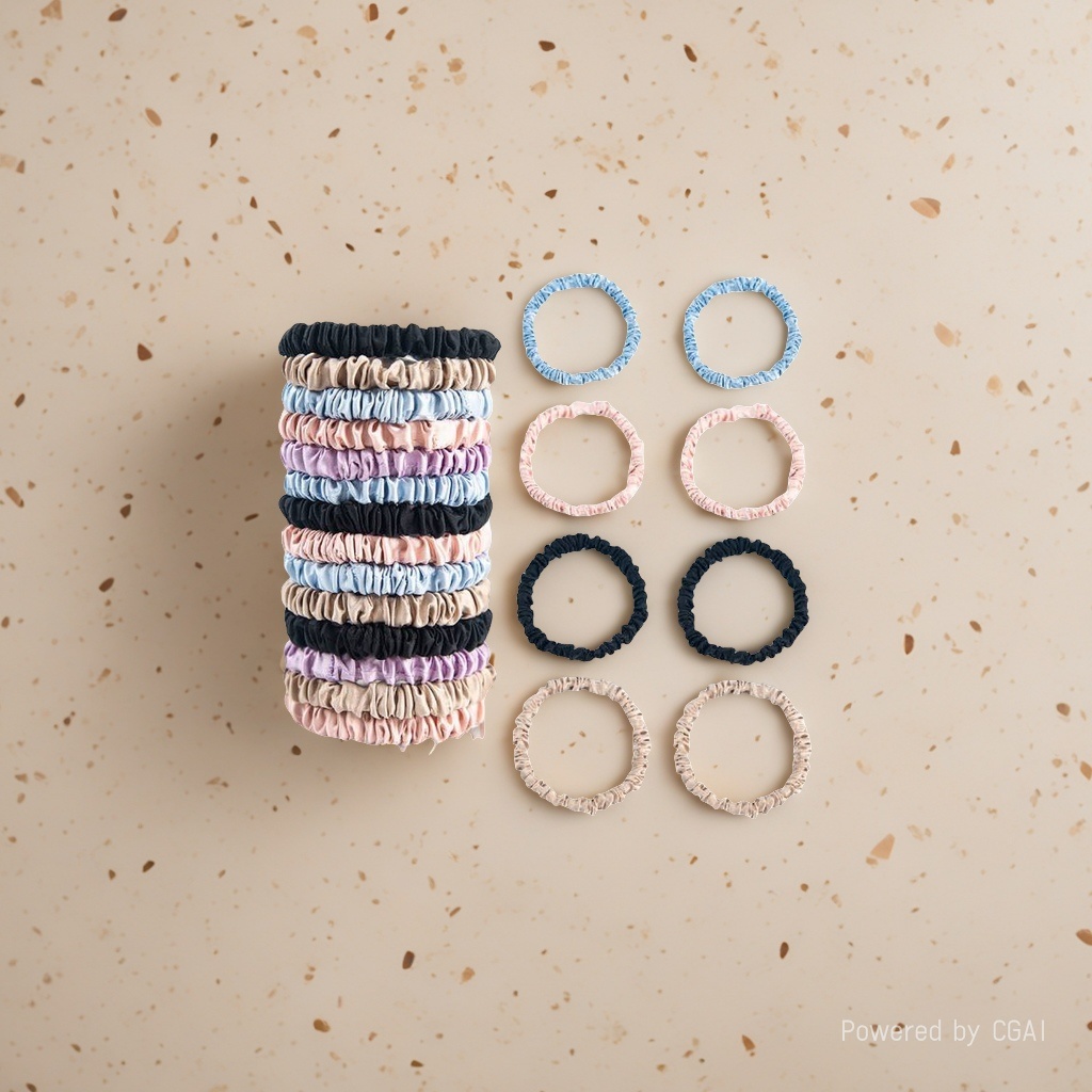 Wholesale of fine silk hair bands, seamless connection, cute girls' large intestine bands, small circle hair ties, hair accessories, and ponytails