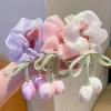 Tulip flower large intestine hair band, children's high elasticity hair tie, hair band, hair flower Item Picture