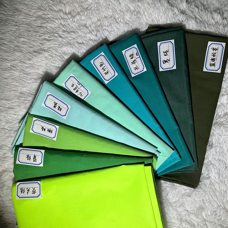 Encrypted high-density green fabric polyester-cotton Correa shirt, shirt diy fabric clothing, poplin country fabric Item Picture