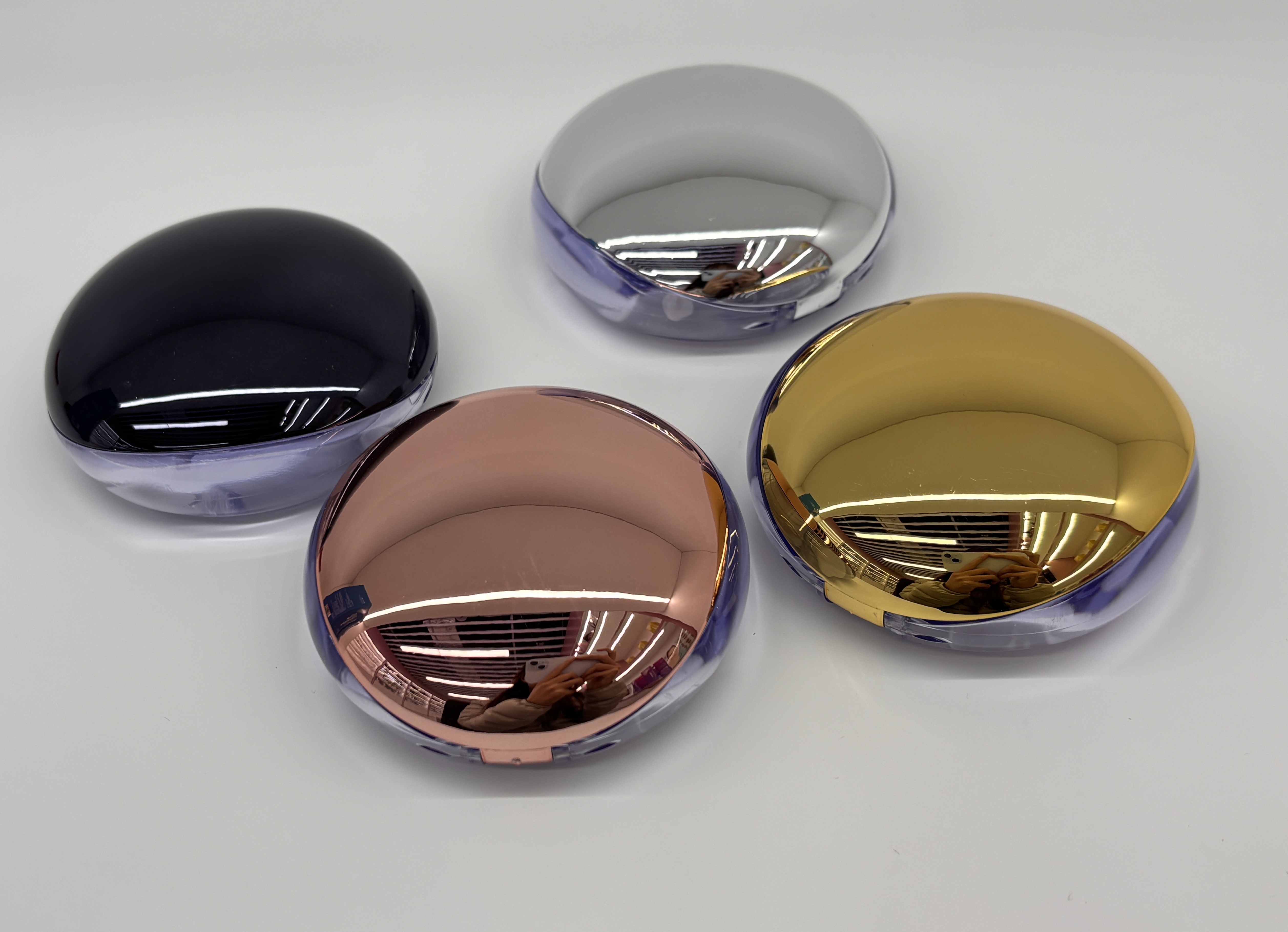 镜面简约轻奢便携隐形眼镜双联盒带镜子夹子镊子迷你防漏美瞳伴侣盒化妆品