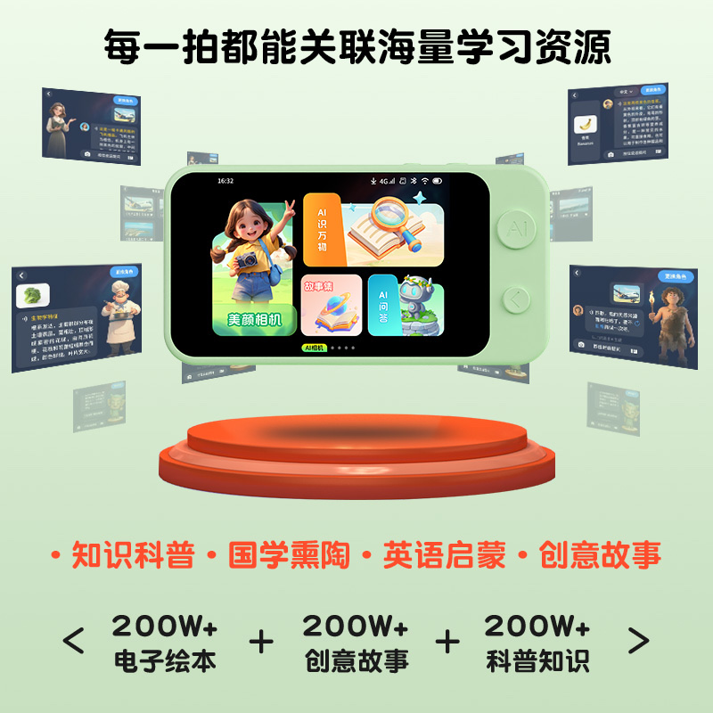 AI Camera Learning intelligent interactive entertainment children's education multi-functional family companionship device