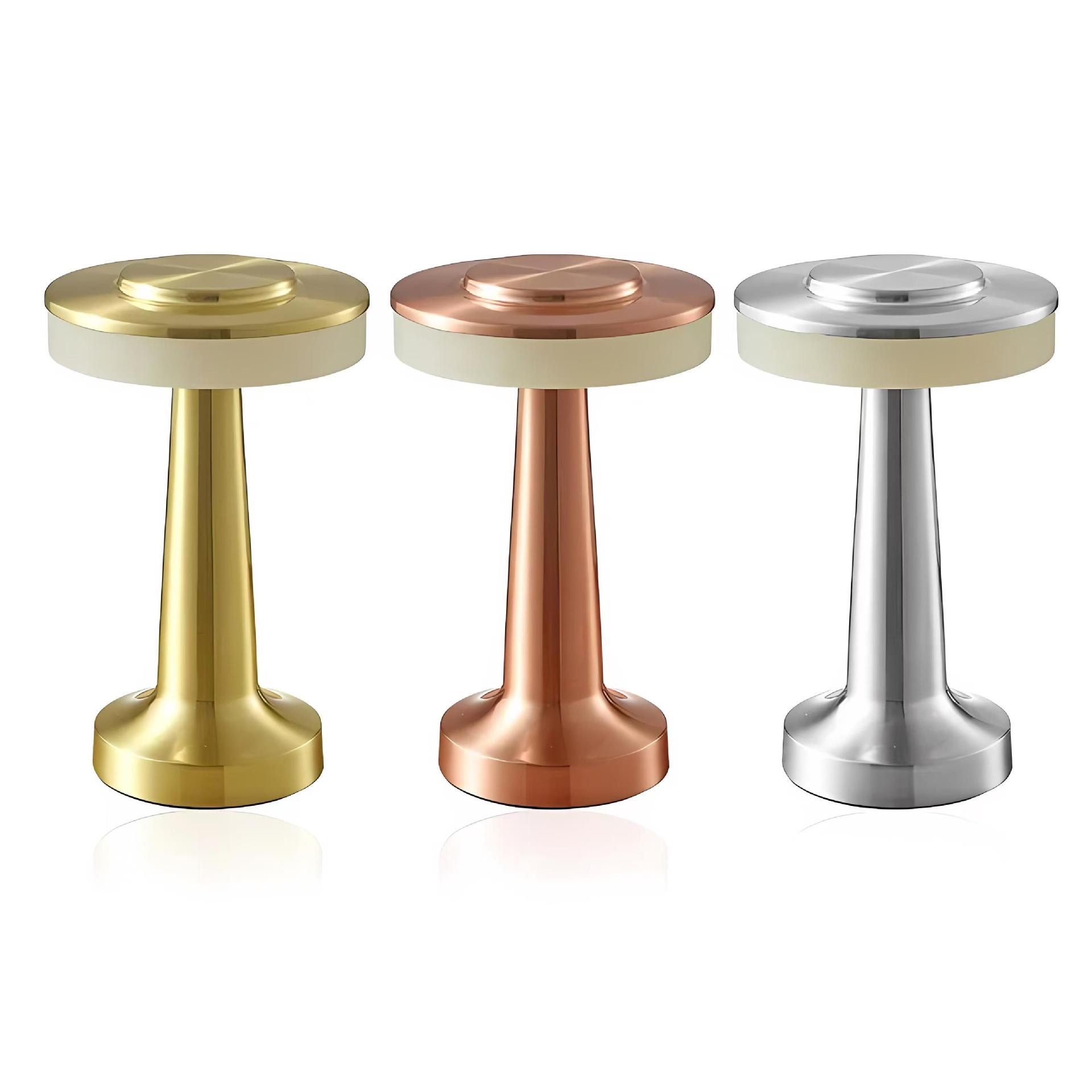 Hot-selling barbell charging touch decorative creative bar light, retro metal three-color adjustable dumbbell table lamp, USB LED night light ornament detail image 9