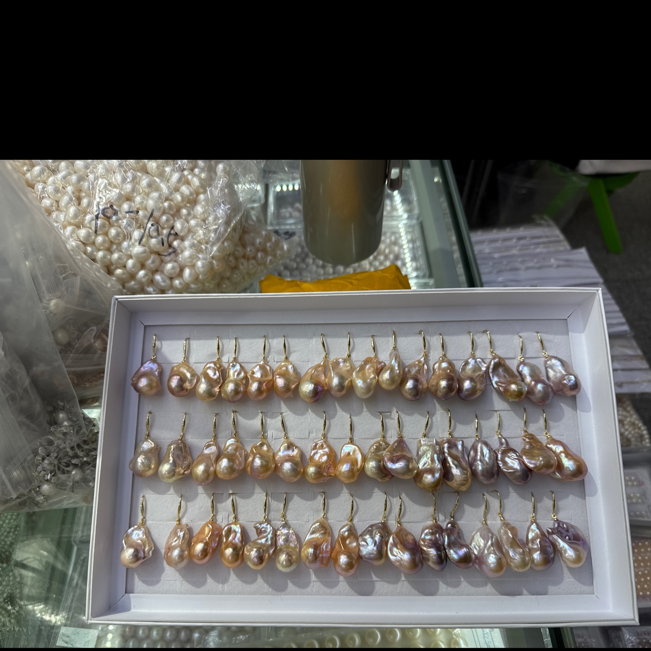 时尚耳勾大巴洛克中国红香芋紫