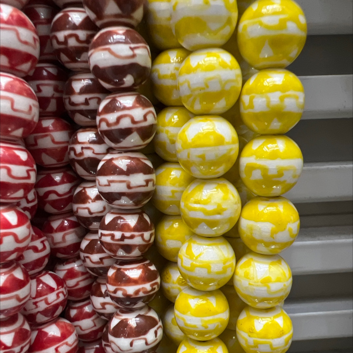 厂家直销陶瓷圆珠异形珠手绘diy手工珠子